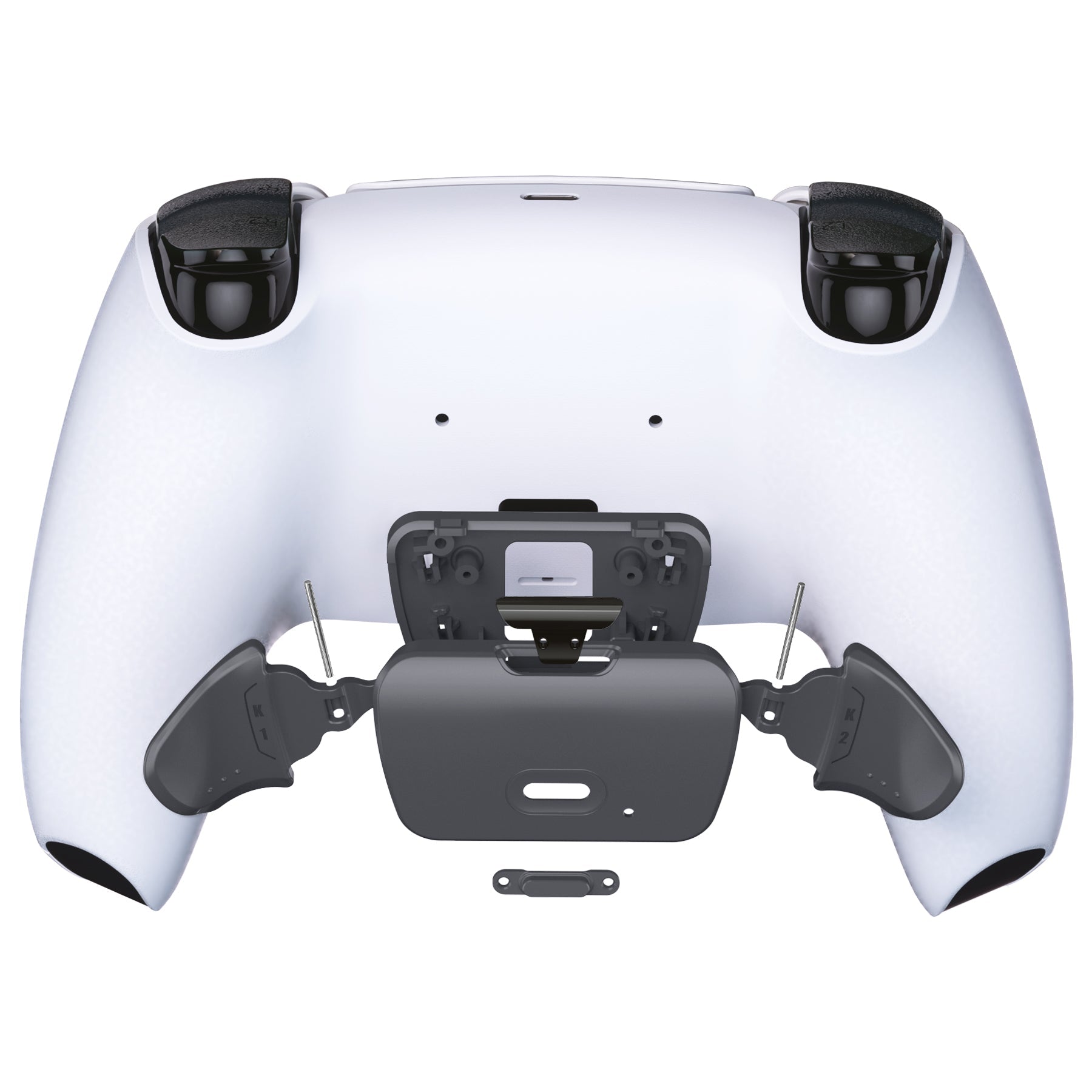 eXtremeRate Replacement Redesigned K1 K2 Back Buttons for eXtremerate RISE Remap Kit, Compatible with PS5 Controller - Classic Gray eXtremeRate