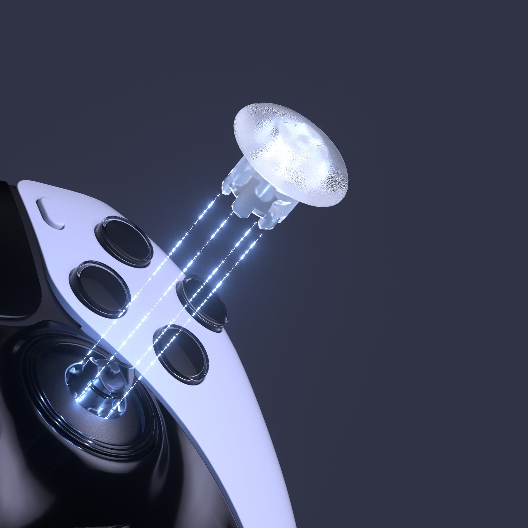 eXtremeRate Replacement Swappable Thumbsticks for PS5 Edge Controller - Clear eXtremeRate