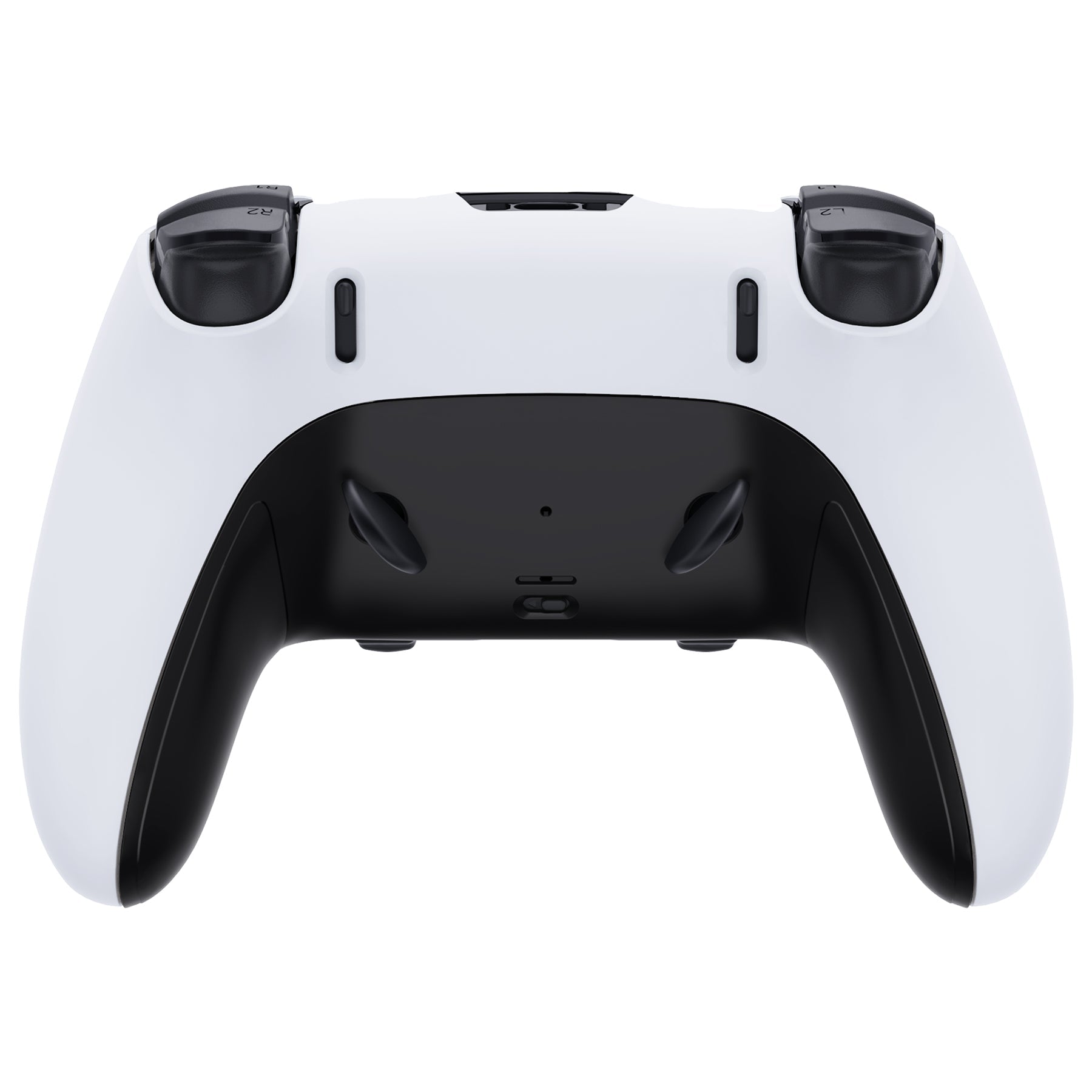 eXtremeRate Replacement Top Bottom Decorative Trim Shell Compatible with PS5 Edge Controller - Black eXtremeRate