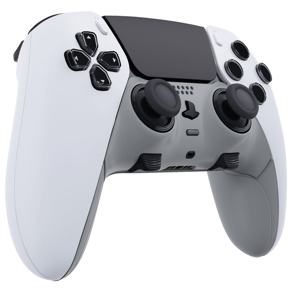 eXtremeRate Replacement Top Bottom Decorative Trim Shell Compatible with PS5 Edge Controller - New Hope Gray eXtremeRate