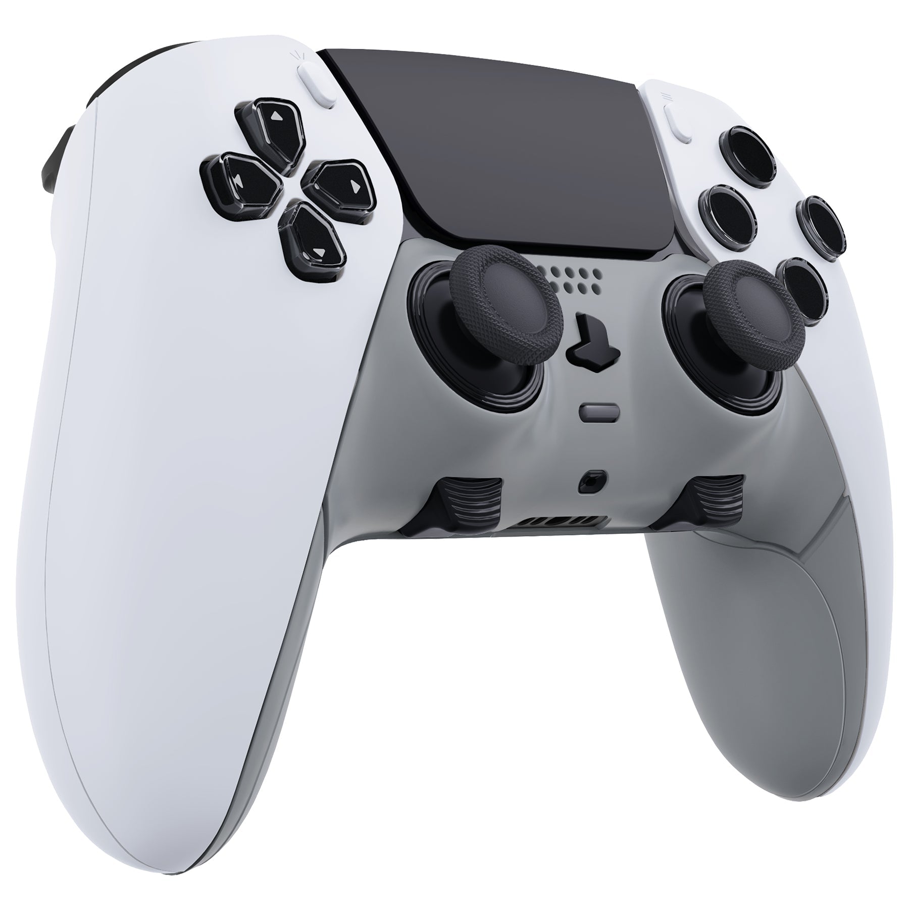 eXtremeRate Replacement Top Bottom Decorative Trim Shell Compatible with PS5 Edge Controller - New Hope Gray eXtremeRate