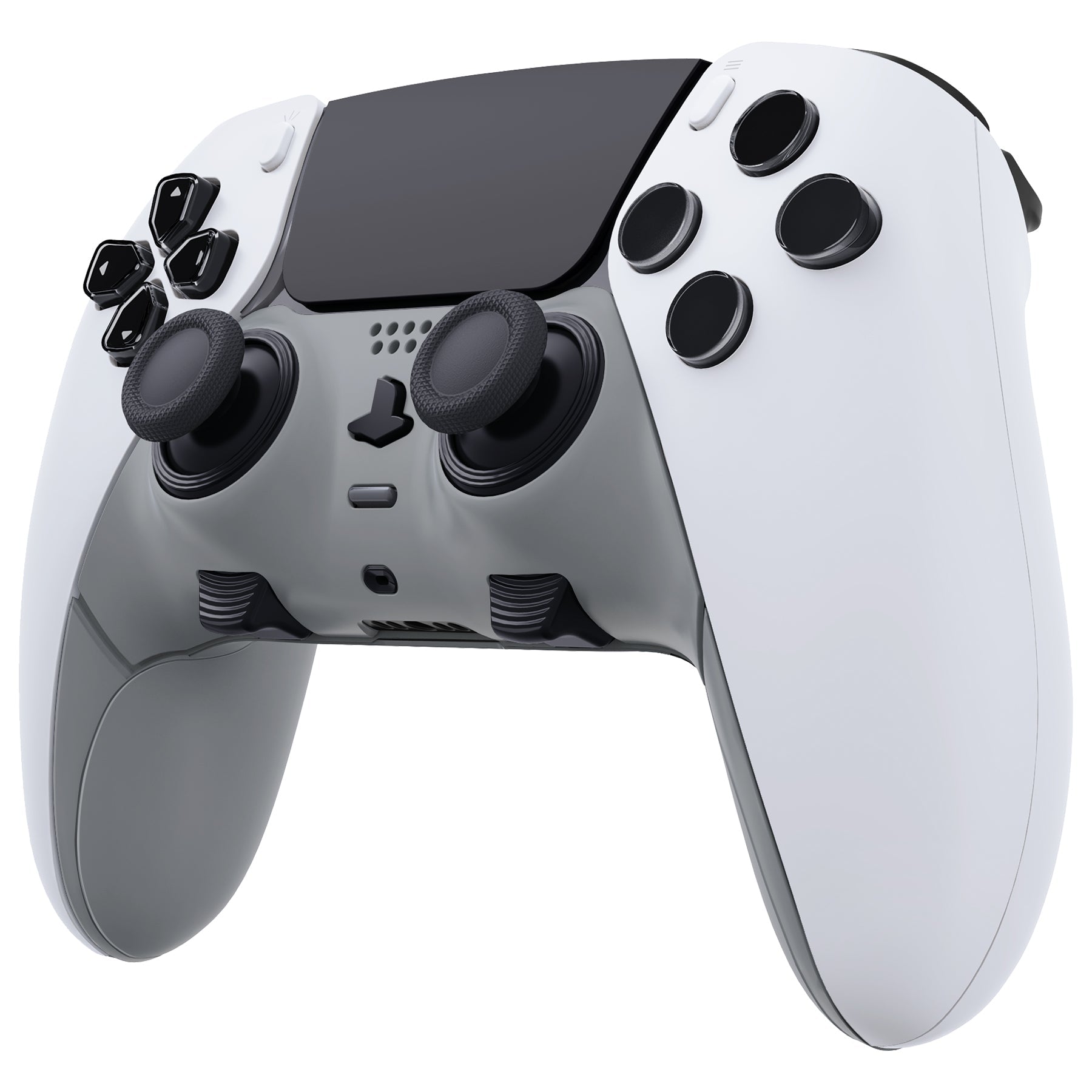 eXtremeRate Replacement Top Bottom Decorative Trim Shell Compatible with PS5 Edge Controller - New Hope Gray eXtremeRate