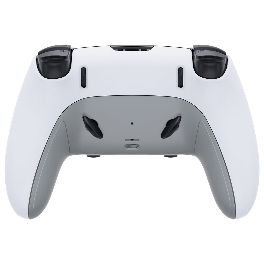 eXtremeRate Replacement Top Bottom Decorative Trim Shell Compatible with PS5 Edge Controller - New Hope Gray eXtremeRate