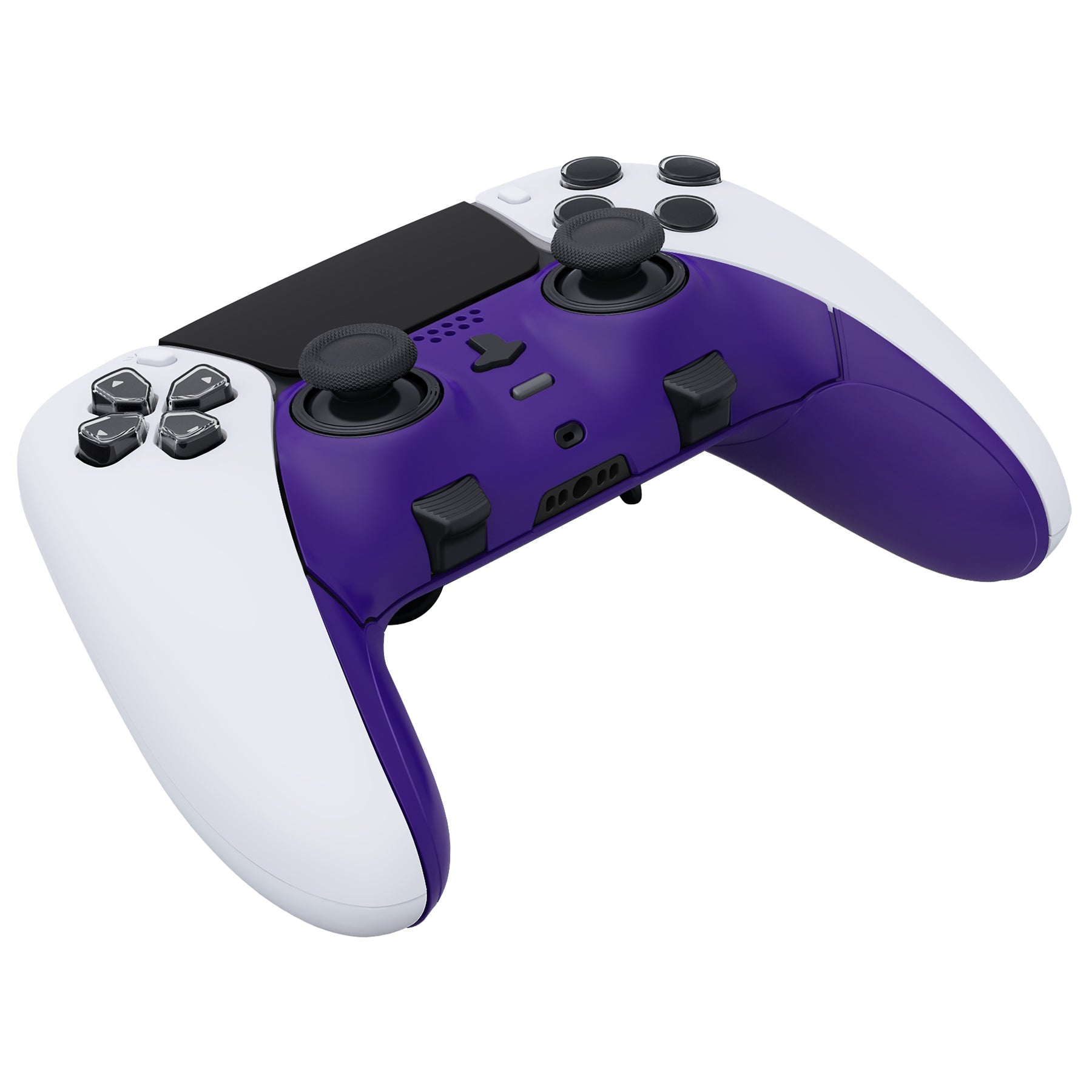 eXtremeRate Replacement Top Bottom Decorative Trim Shell Compatible with PS5 Edge Controller - Purple eXtremeRate