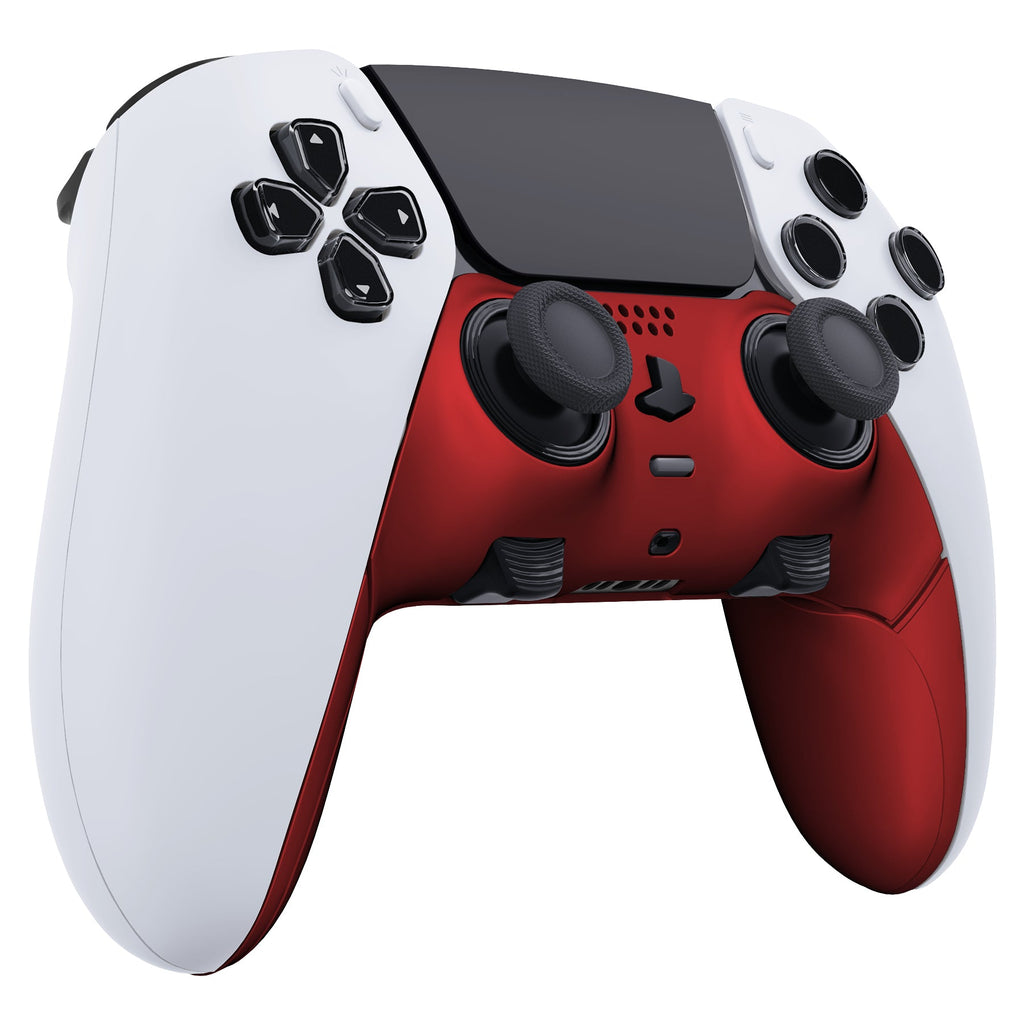 eXtremeRate Replacement Top Bottom Decorative Trim Shell Compatible with PS5 Edge Controller - Scarlet Red eXtremeRate