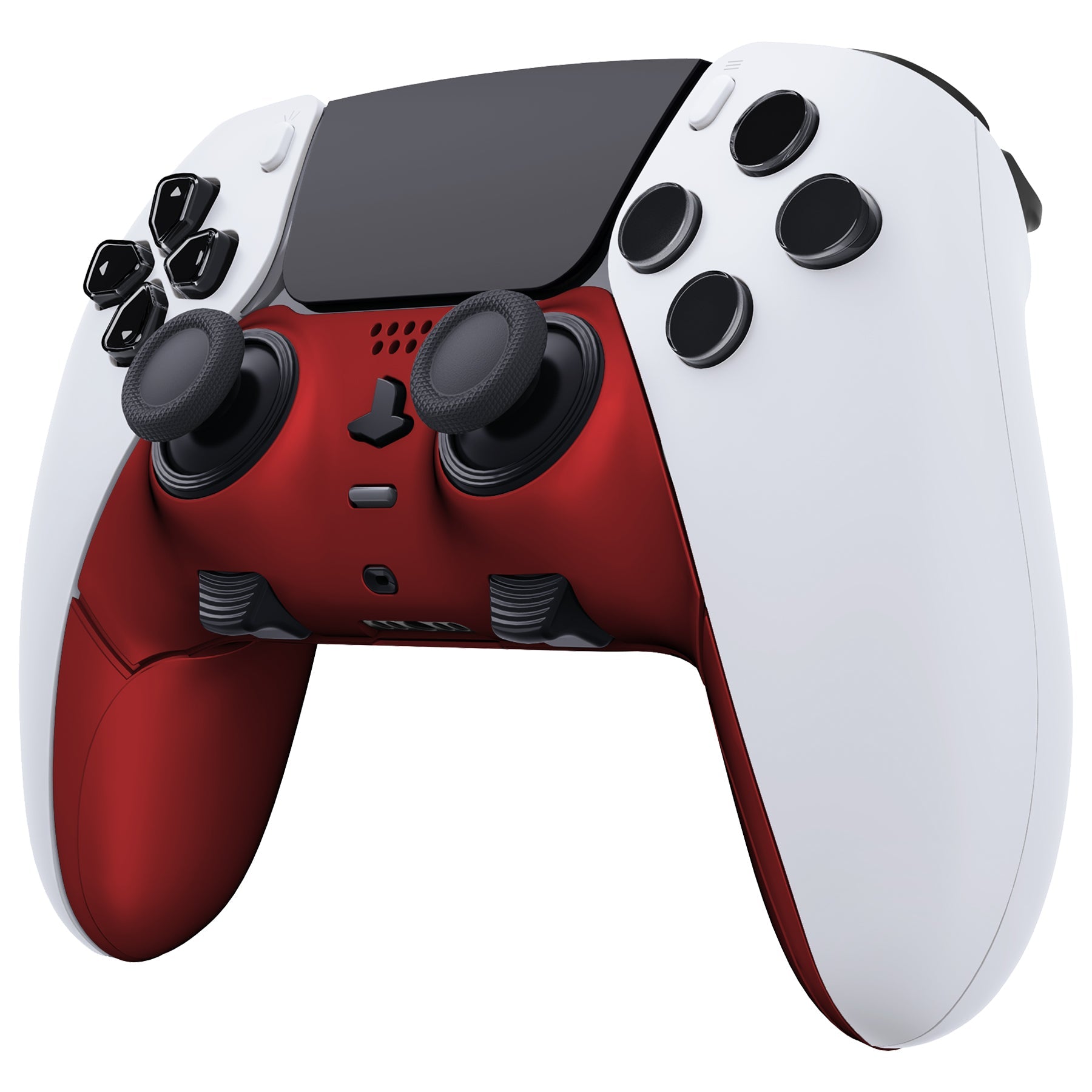 eXtremeRate Replacement Top Bottom Decorative Trim Shell Compatible with PS5 Edge Controller - Scarlet Red eXtremeRate