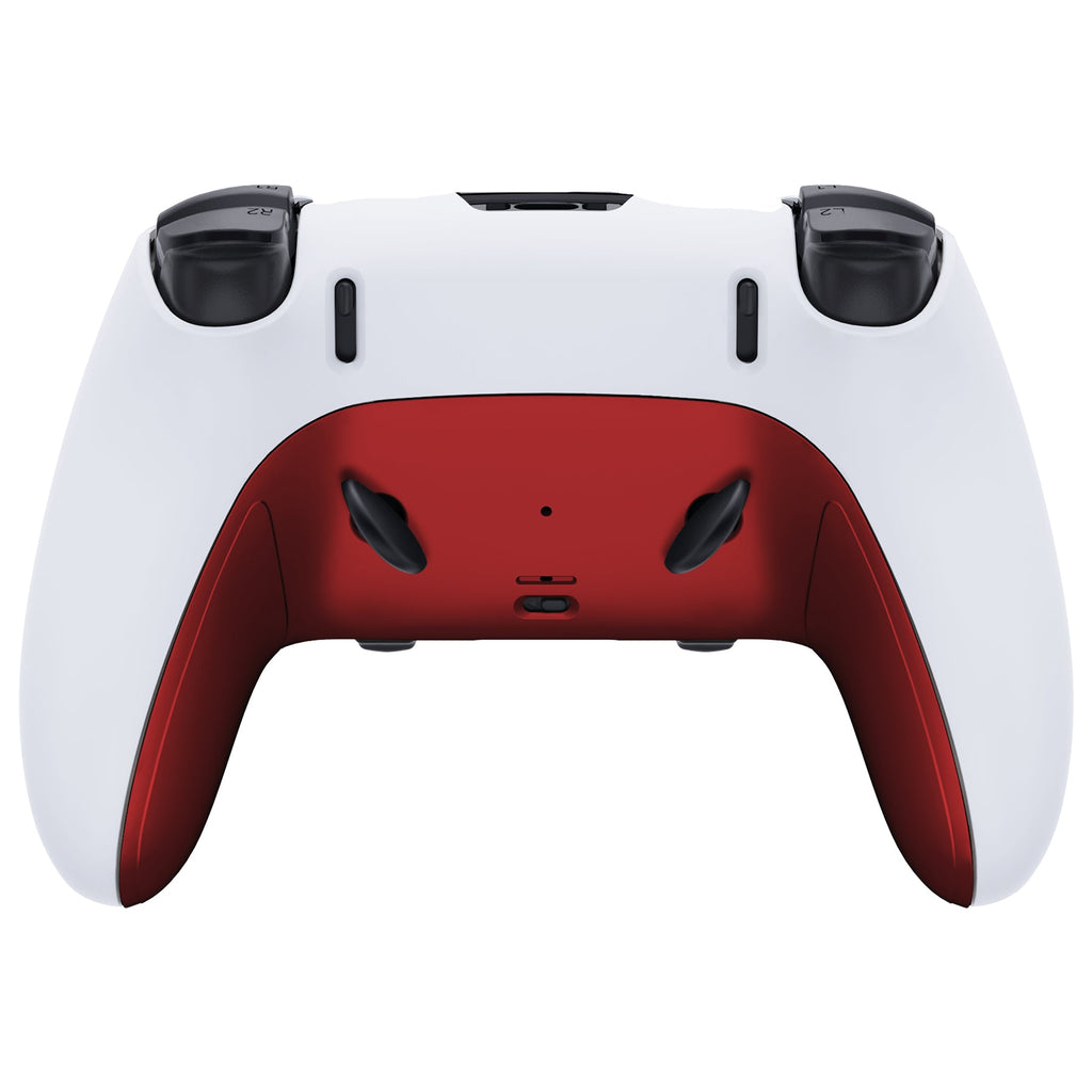 eXtremeRate Replacement Top Bottom Decorative Trim Shell Compatible with PS5 Edge Controller - Scarlet Red eXtremeRate