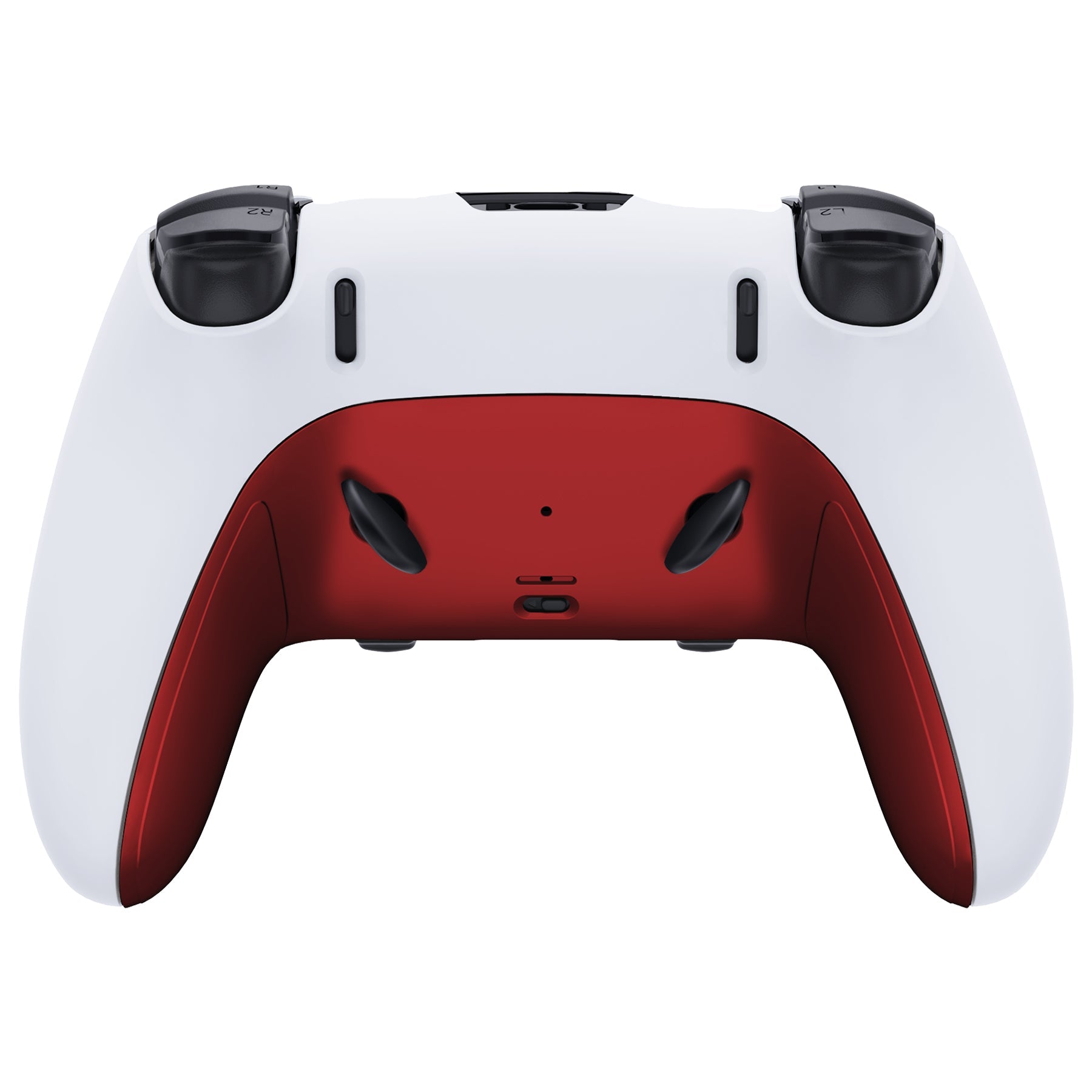 eXtremeRate Replacement Top Bottom Decorative Trim Shell Compatible with PS5 Edge Controller - Scarlet Red eXtremeRate