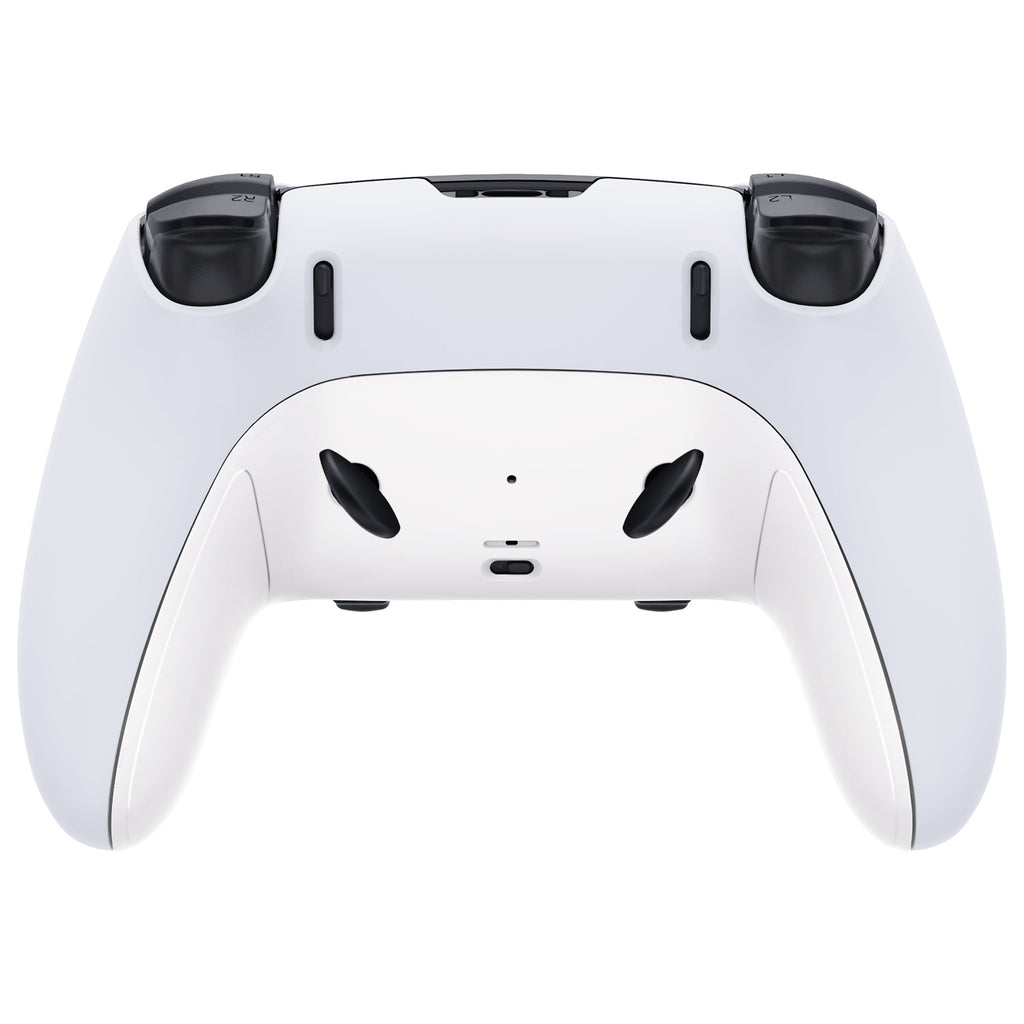 eXtremeRate Replacement Top Bottom Decorative Trim Shell Compatible with PS5 Edge Controller - White eXtremeRate
