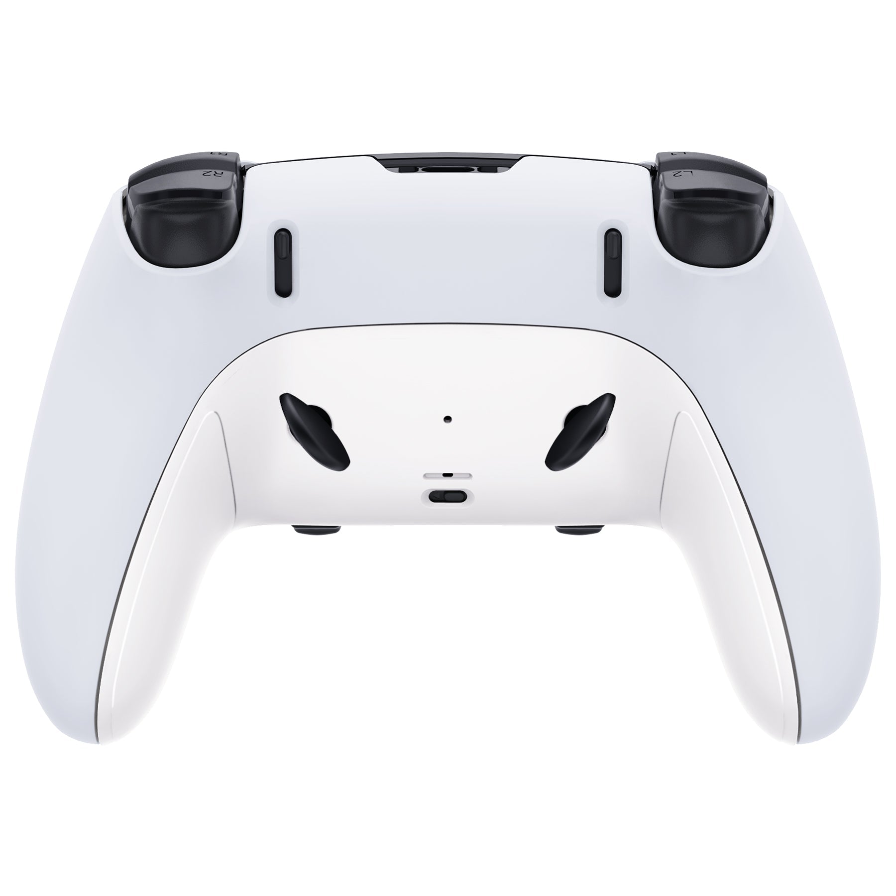 eXtremeRate Replacement Top Bottom Decorative Trim Shell Compatible with PS5 Edge Controller - White eXtremeRate