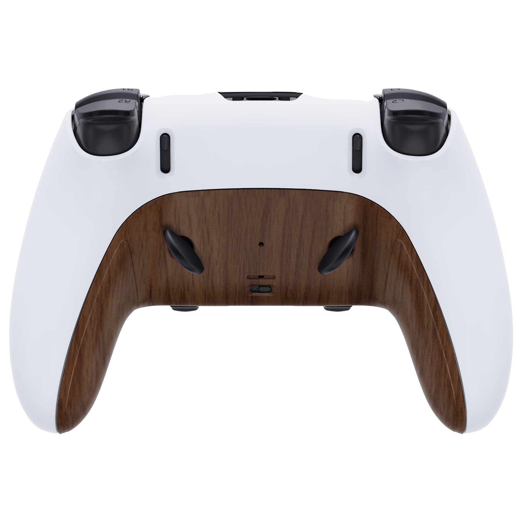 eXtremeRate Replacement Top Bottom Decorative Trim Shell Compatible with PS5 Edge Controller - Wood Grain eXtremeRate