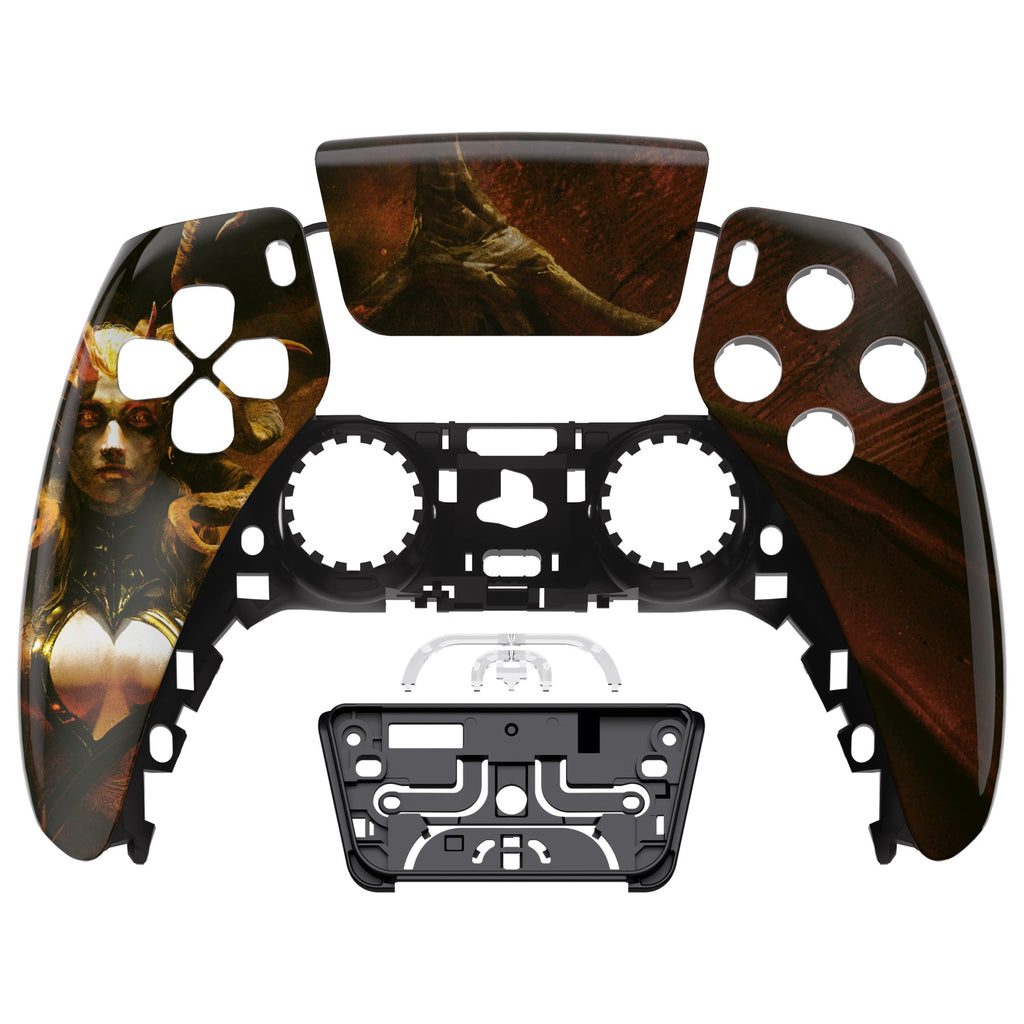 eXtremeRate Replacement Front Housing Shell with Touchpad Compatible with PS5 Controller BDM-010/020/030/040/050 - The Lilith eXtremeRate