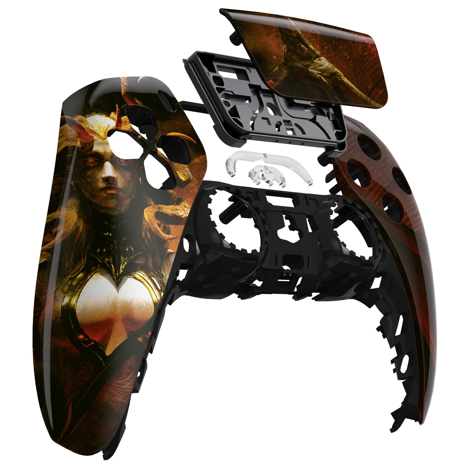 eXtremeRate Replacement Front Housing Shell with Touchpad Compatible with PS5 Controller BDM-010/020/030/040/050 - The Lilith eXtremeRate