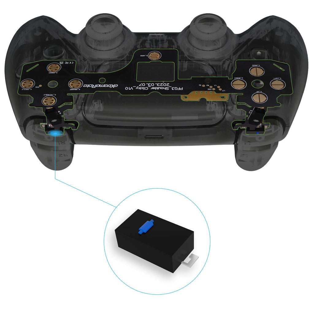 eXtremeRate Shoulder Buttons Micro Switch - Light Version Clicky Hair Trigger Kit for PS5 Controller BDM-030 eXtremeRate