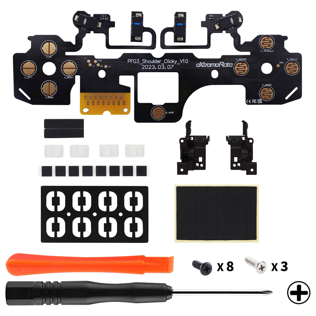 eXtremeRate Shoulder Buttons Micro Switch - Light Version Clicky Hair Trigger Kit for PS5 Controller BDM-030 eXtremeRate