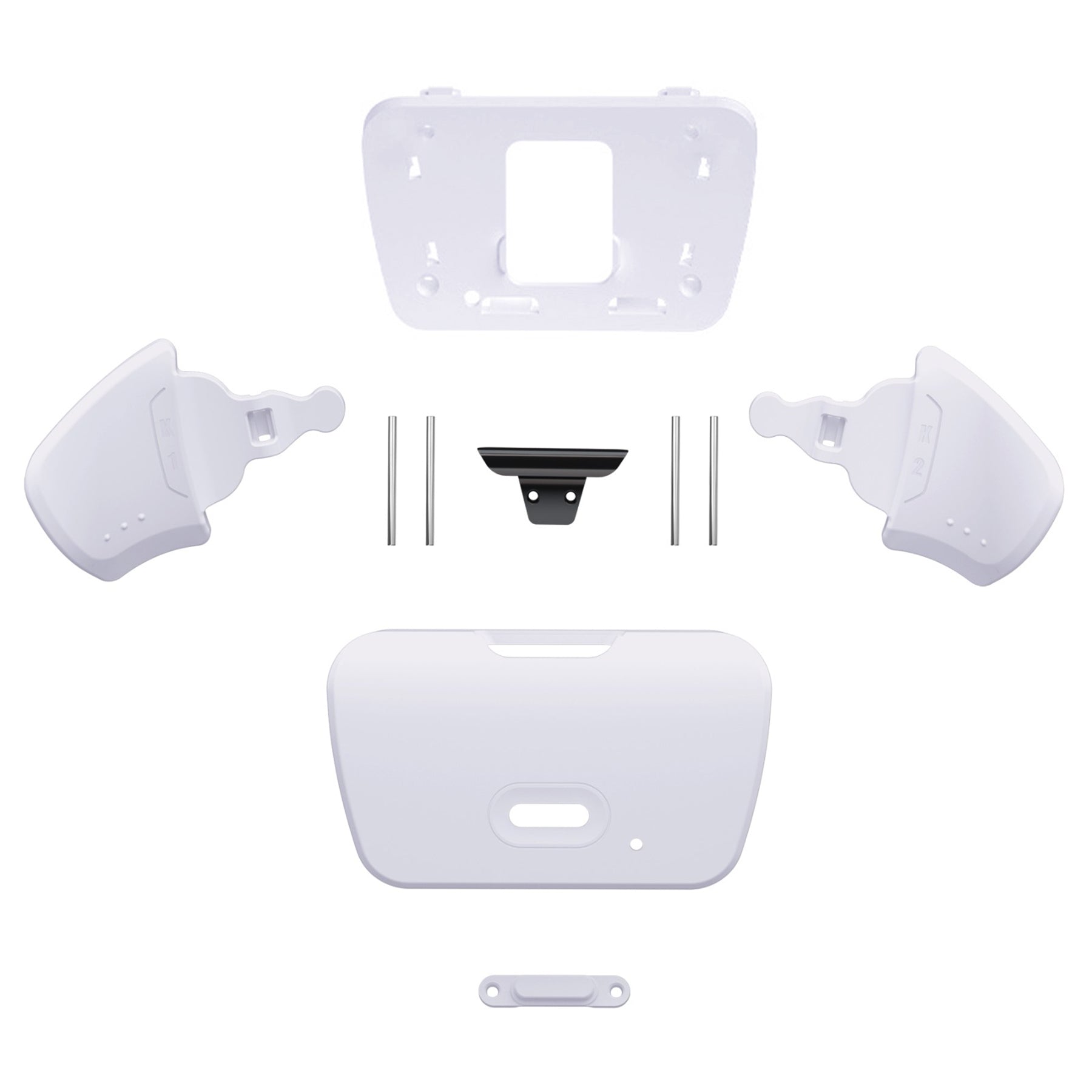 eXtremeRate Replacement Redesigned K1 K2 Back Buttons for eXtremerate RISE Remap Kit, Compatible with PS5 Controller - Solid White eXtremeRate