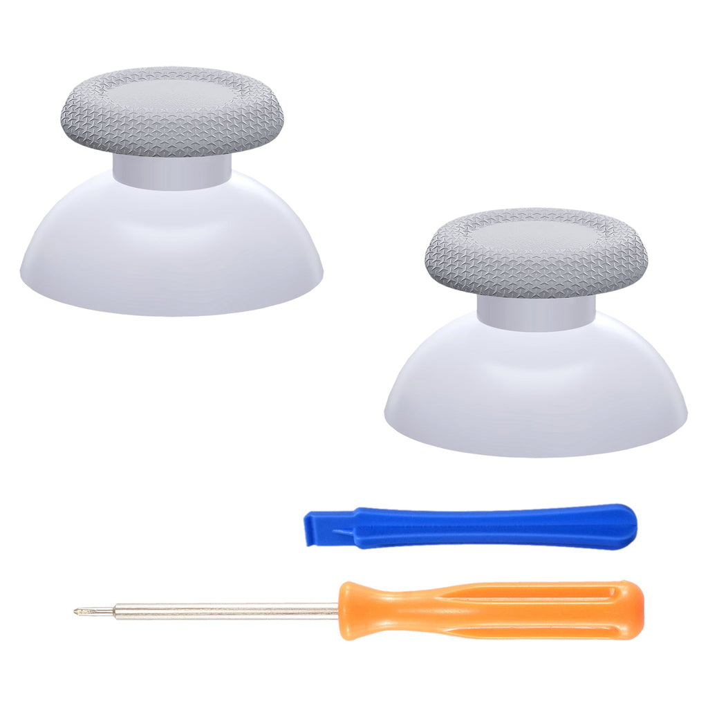 eXtremeRate Replacement Dual-Color Thumbsticks Analog Stick Joystick Compatible with PS5 & PS4 All Model Controller - Solid White & New Hope Gray eXtremeRate