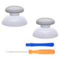 eXtremeRate Replacement Dual-Color Thumbsticks Analog Stick Joystick Compatible with PS5 & PS4 All Model Controller - Solid White & New Hope Gray eXtremeRate