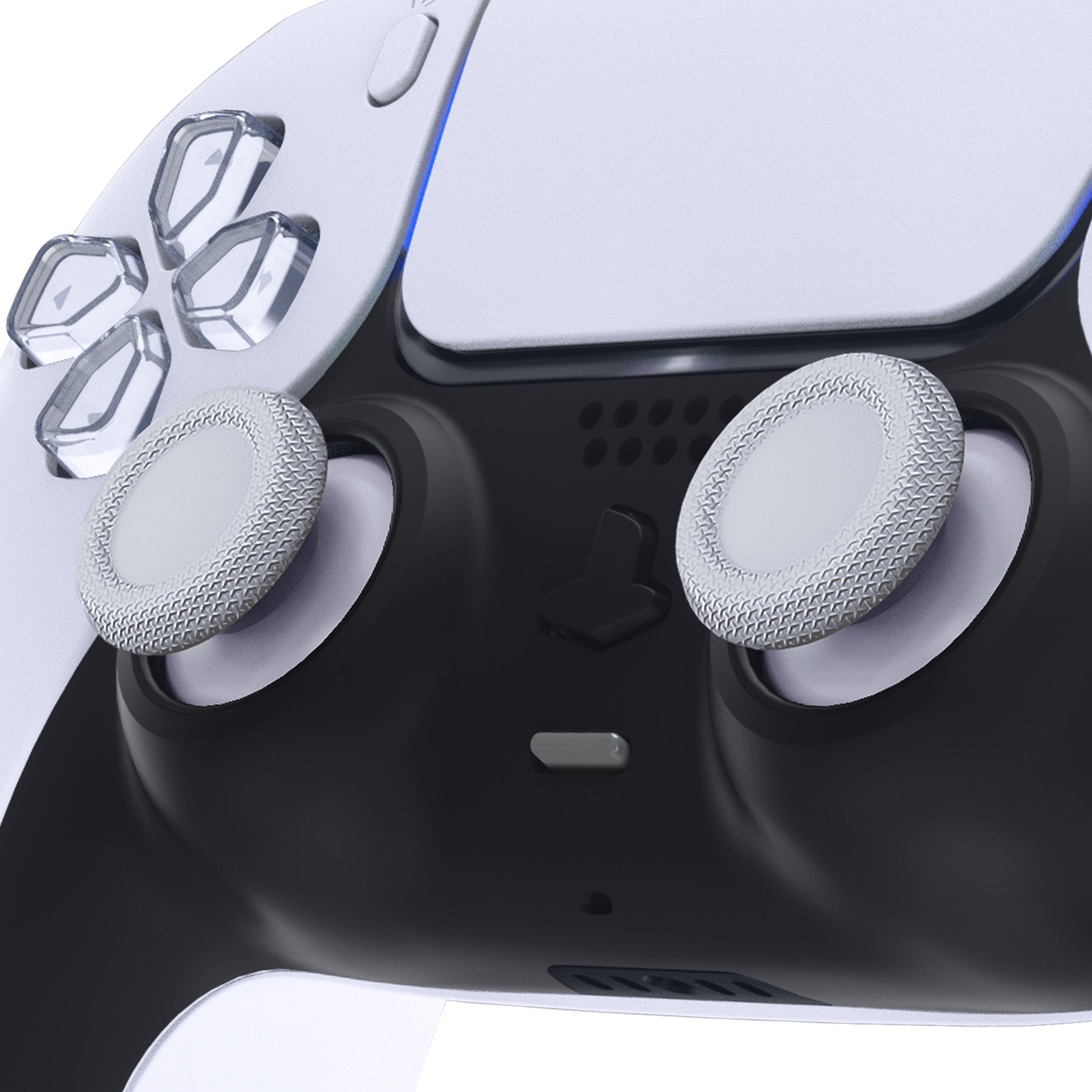 eXtremeRate Replacement Dual-Color Thumbsticks Analog Stick Joystick Compatible with PS5 & PS4 All Model Controller - Solid White & New Hope Gray eXtremeRate