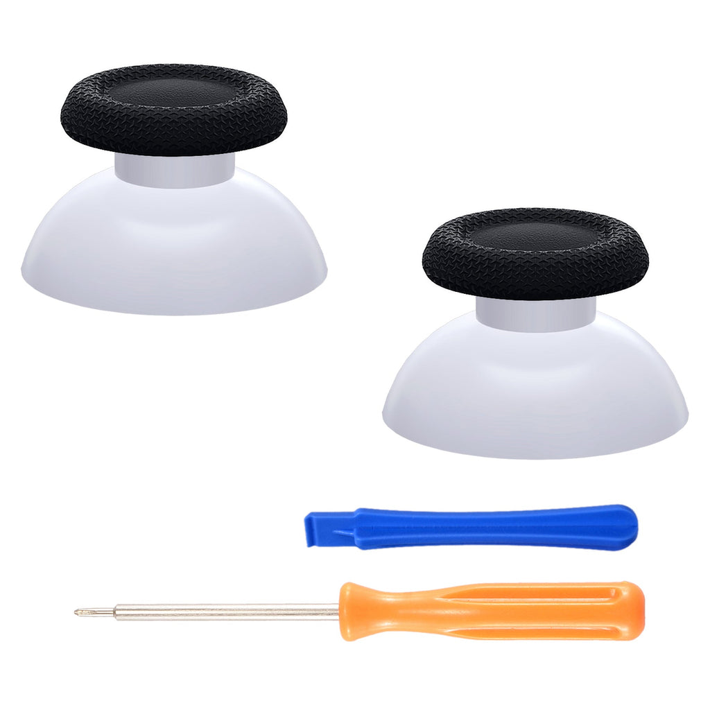 eXtremeRate Replacement Dual-Color Thumbsticks Analog Stick Joystick Compatible with PS5 & PS4 All Model Controller - Solid White & Black eXtremeRate