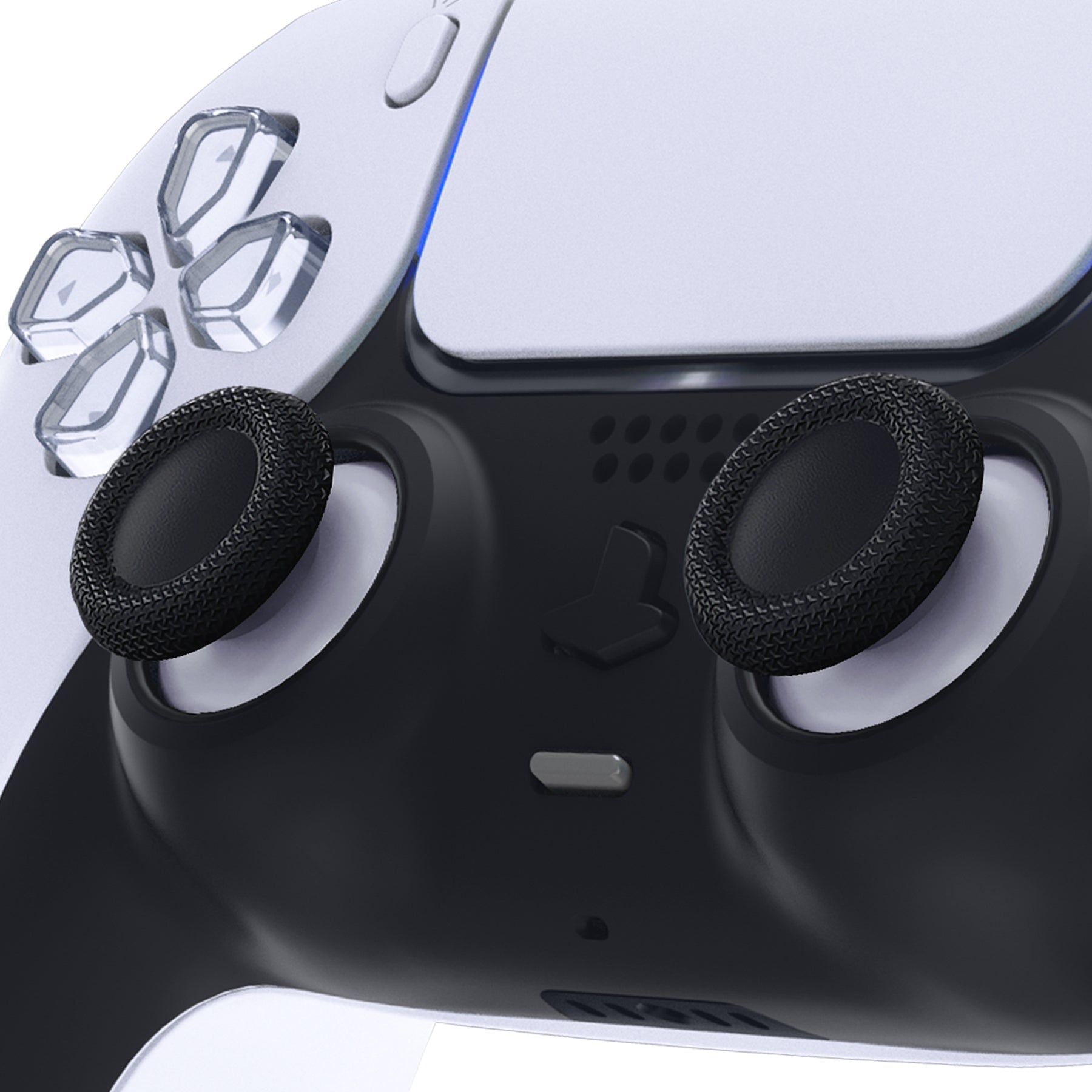 eXtremeRate Replacement Dual-Color Thumbsticks Analog Stick Joystick Compatible with PS5 & PS4 All Model Controller - Solid White & Black eXtremeRate