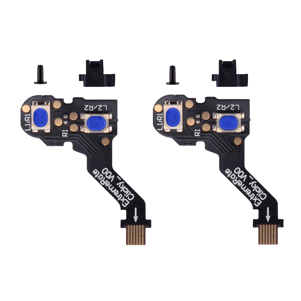 eXtremeRate Tactile Version Clicky Hair Trigger Kit for PS5 Controller Shoulder Buttons, Custom Tactile Bumper Trigger Buttons for PS5 Controller BDM-010 & BDM-020 eXtremeRate
