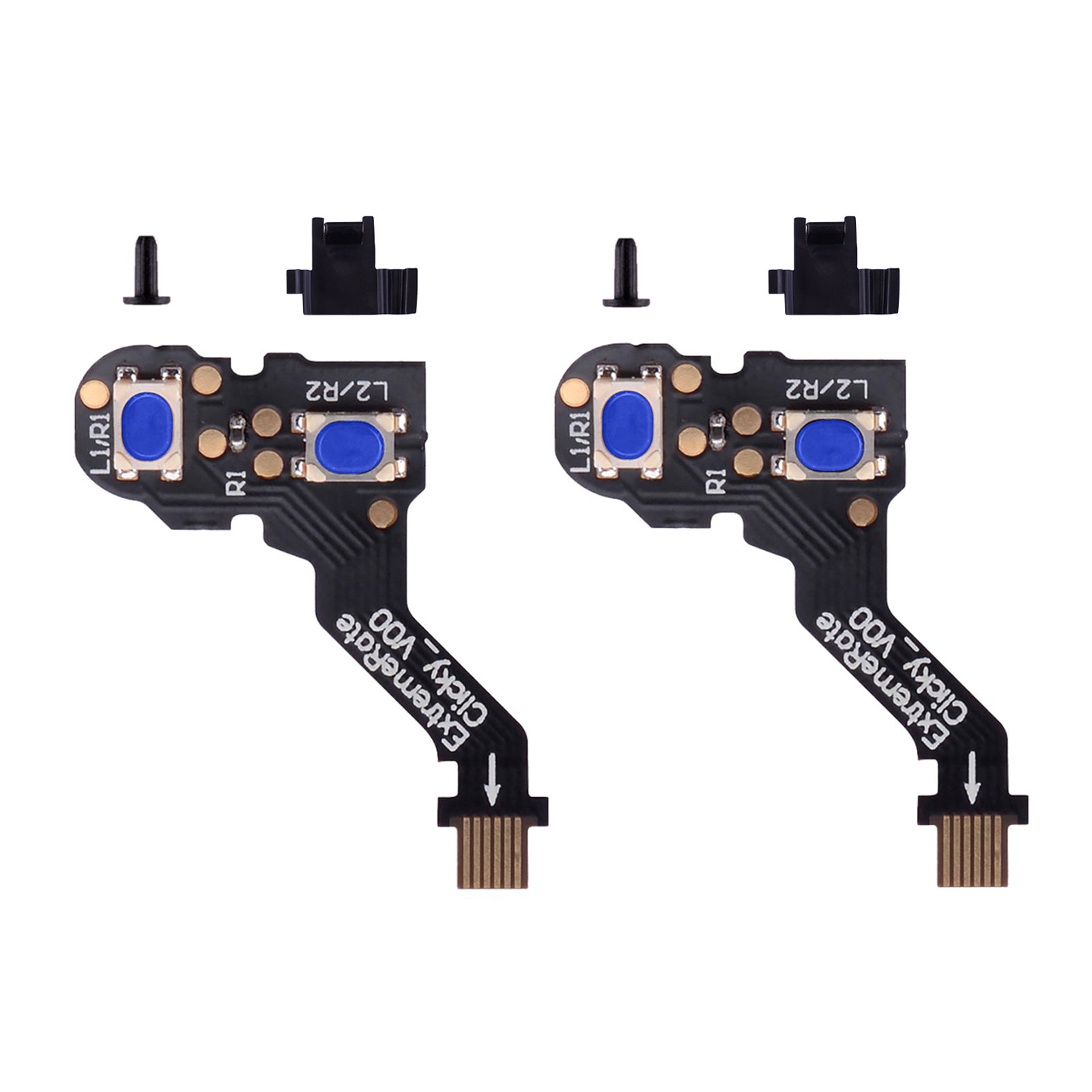 eXtremeRate Tactile Version Clicky Hair Trigger Kit for PS5 Controller Shoulder Buttons, Custom Tactile Bumper Trigger Buttons for PS5 Controller BDM-010 & BDM-020 eXtremeRate