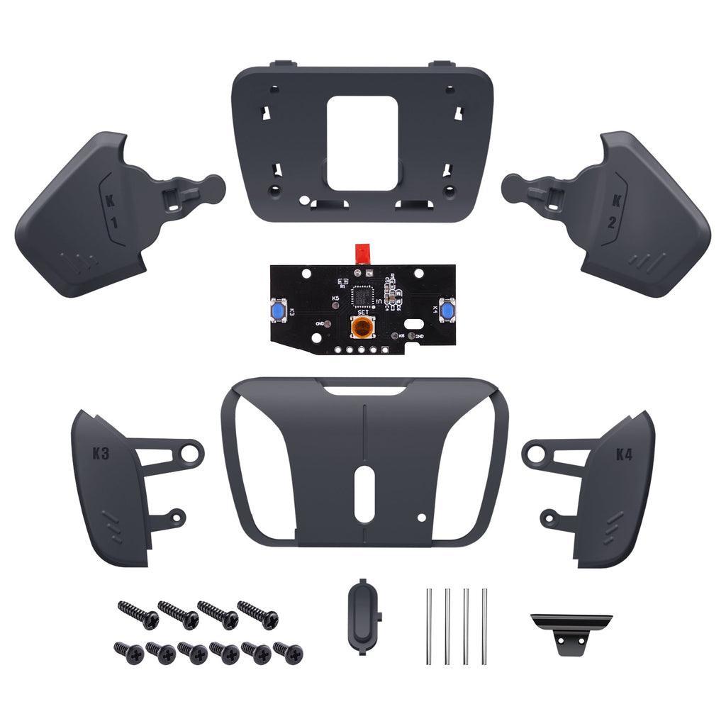 eXtremeRate Turn RISE to RISE4 Kit – Redesigned K1 K2 K3 K4 Back Buttons Housing & Remap PCB Board for eXtremeRate RISE & RISE4 Remap kit, Compatible with PS5 Controller - Classic Gray eXtremeRate