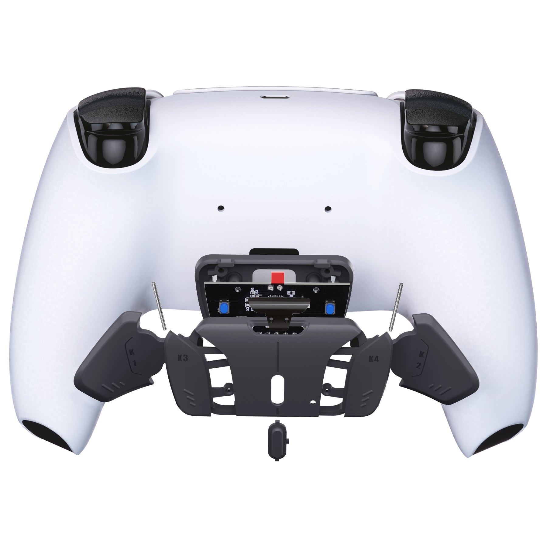 eXtremeRate Turn RISE to RISE4 Kit – Redesigned K1 K2 K3 K4 Back Buttons Housing & Remap PCB Board for eXtremeRate RISE & RISE4 Remap kit, Compatible with PS5 Controller - Classic Gray eXtremeRate