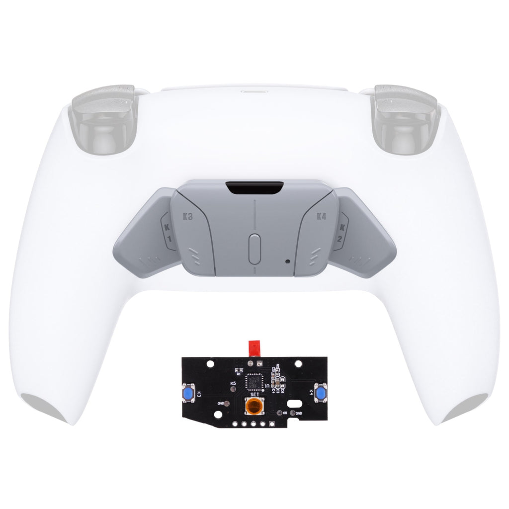 eXtremeRate Turn RISE to RISE4 Kit – Redesigned K1 K2 K3 K4 Back Buttons Housing & Remap PCB Board for eXtremeRate RISE & RISE4 Remap kit, Compatible with PS5 Controller - New Hope Gray eXtremeRate