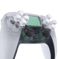 eXtremeRate Replacement No Letter Imprint Two-Tone Dpad Action Buttons for PS5 Controller - Robot White & Clear eXtremeRate