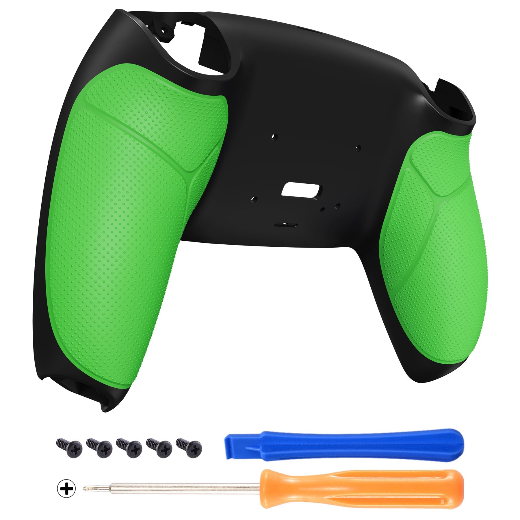 eXtremeRate Performance Grip Redesigned Back Shell for eXtremeRate RISE Remap Kit, Compatible with PS5 Controller - Rubberized Green eXtremeRate