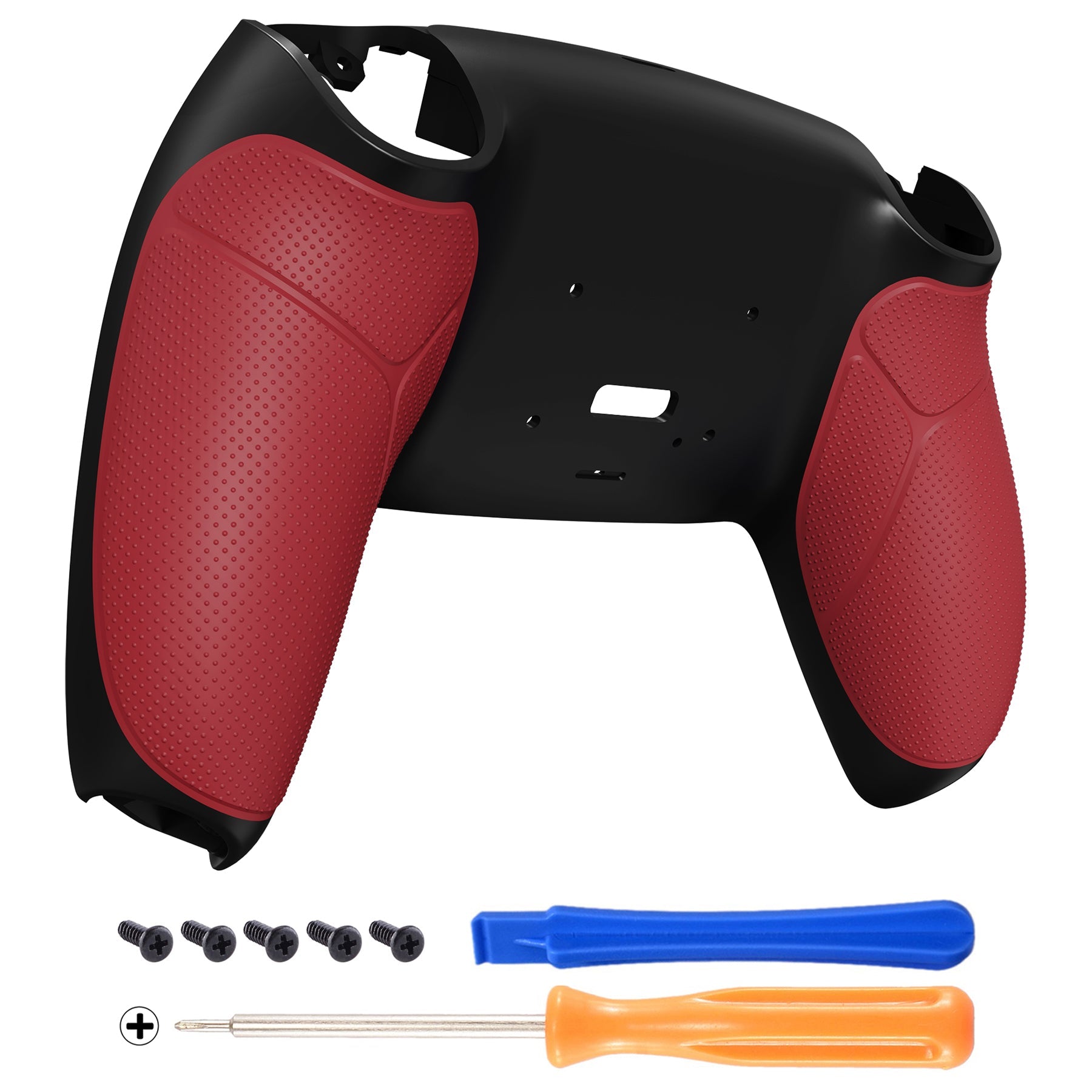 eXtremeRate Performance Grip Redesigned Back Shell for eXtremeRate RISE Remap Kit, Compatible with PS5 Controller - Rubberized Red eXtremeRate