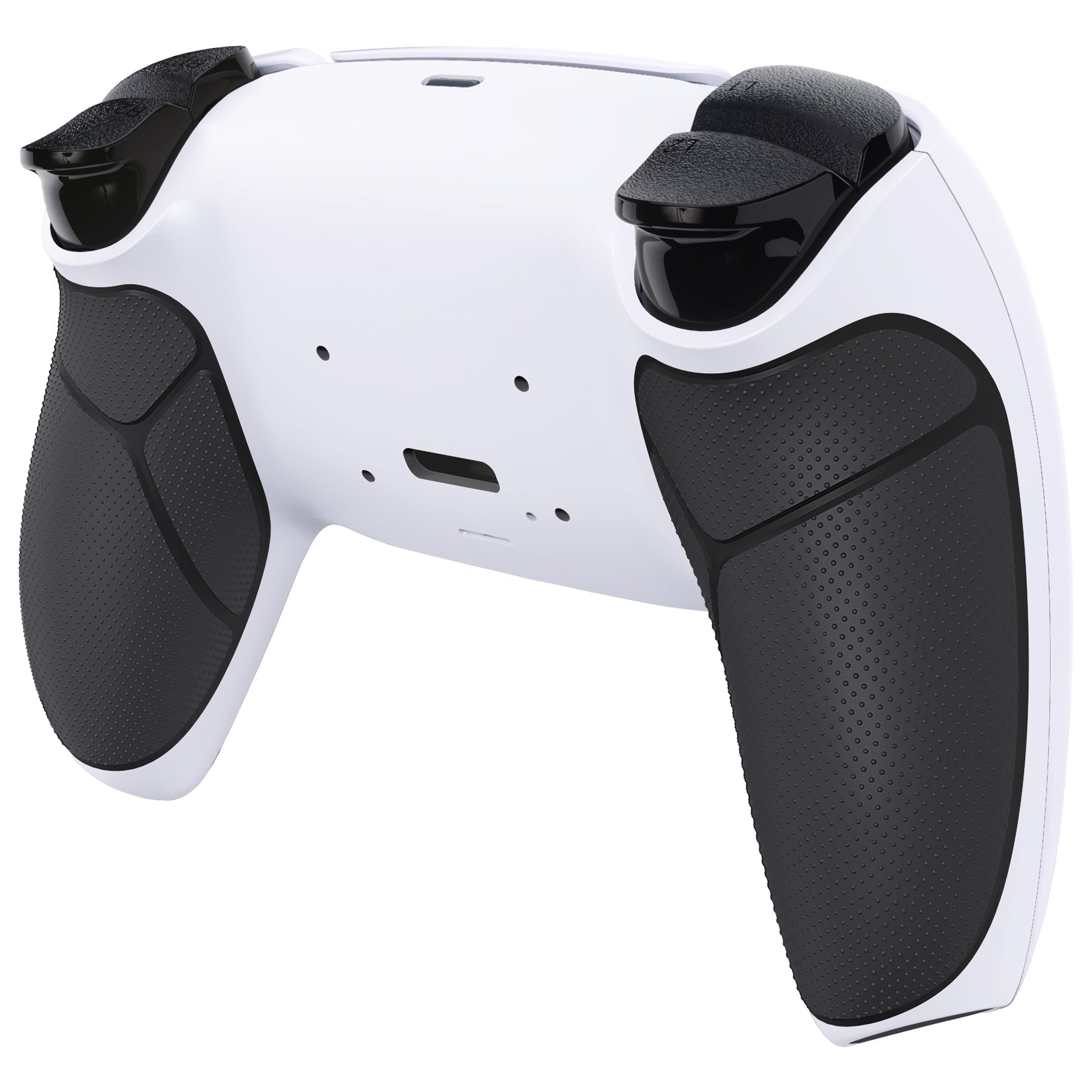 eXtremeRate Performance Grip Redesigned Back Shell for eXtremeRate RISE Remap Kit, Compatible with PS5 Controller - Rubberized Black White eXtremeRate