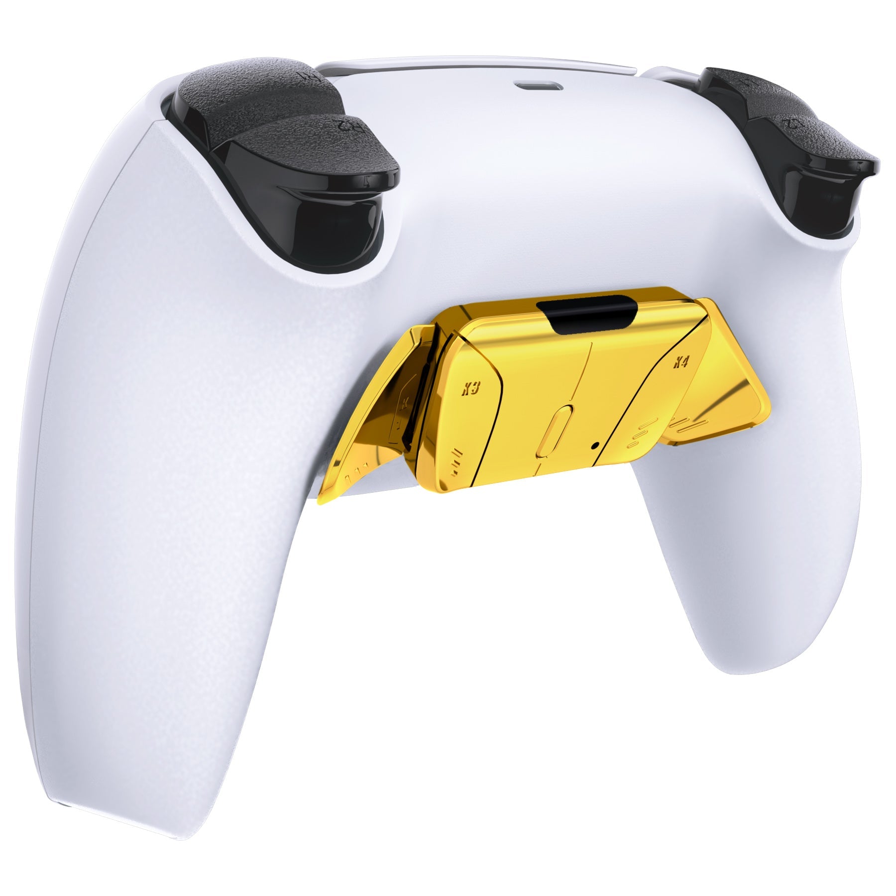 eXtremeRate Replacement Redesigned K1 K2 K3 K4 Back Buttons Housing Shell for eXtremeRate RISE4 Remap Kit, Compatible with PS5 Controller - Chrome Gold eXtremeRate