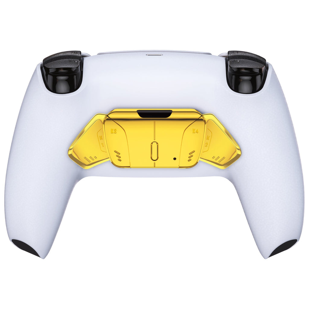 eXtremeRate Turn RISE to RISE4 Kit – Redesigned K1 K2 K3 K4 Back Buttons Housing & Remap PCB Board for eXtremeRate RISE & RISE4 Remap kit, Compatible with PS5 Controller - Chrome Gold eXtremeRate