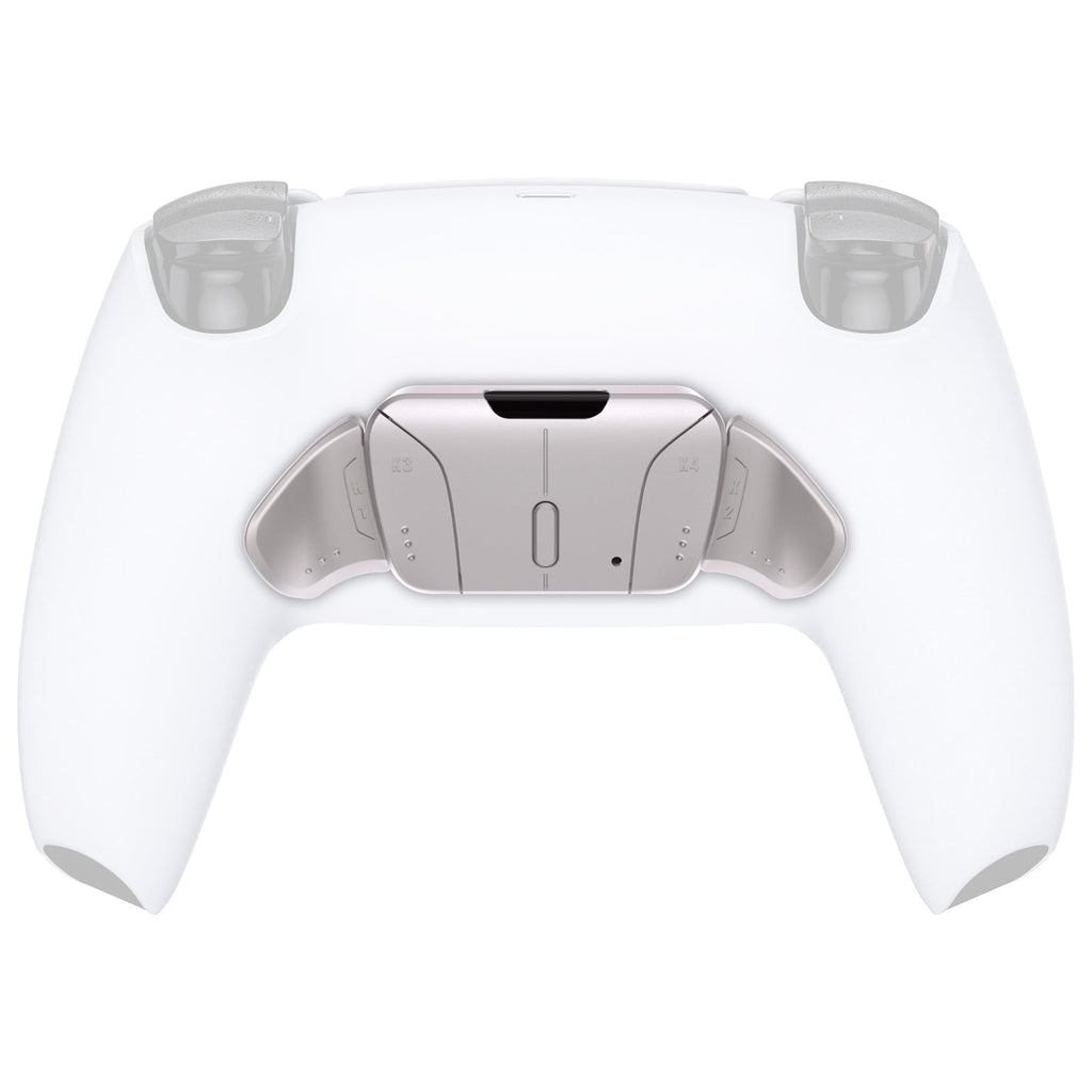 eXtremeRate Turn RISE & RISE4 to RISE4 RMB Kit – Real Metal Buttons (RMB) Version K1 K2 K3 K4 Back Buttons Housing & Remap PCB Board for eXtremeRate RISE & RISE4 Remap kit, Compatible with PS5 Controller - Silver eXtremeRate