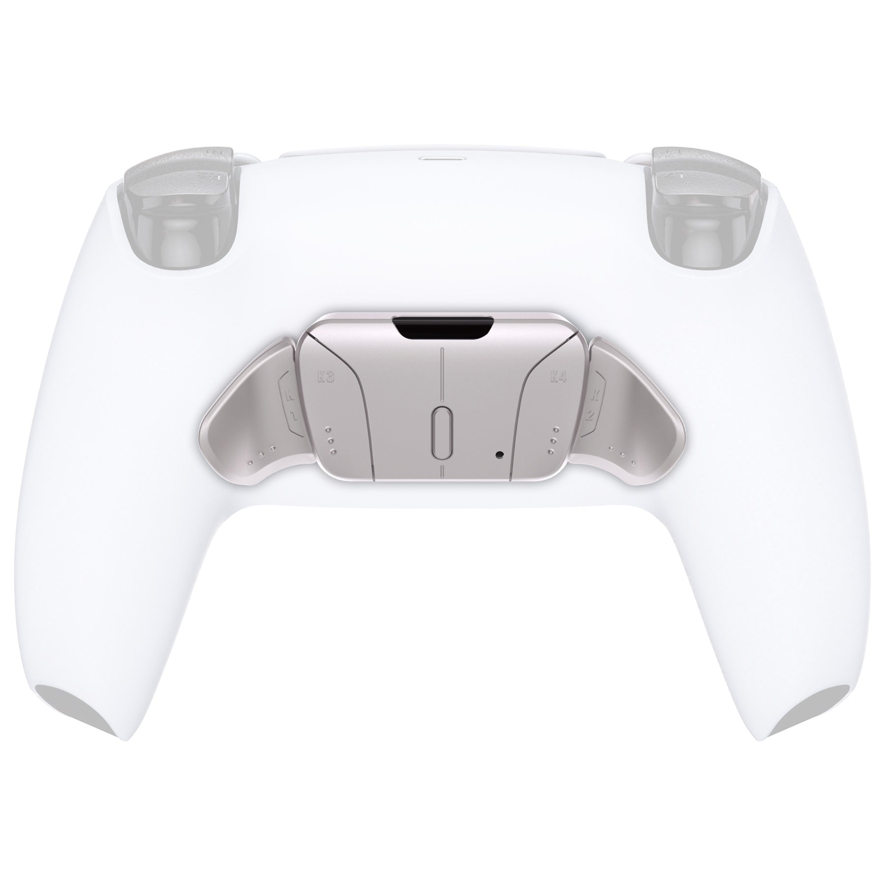 eXtremeRate Turn RISE & RISE4 to RISE4 RMB Kit – Real Metal Buttons (RMB) Version K1 K2 K3 K4 Back Buttons Housing & Remap PCB Board for eXtremeRate RISE & RISE4 Remap kit, Compatible with PS5 Controller - Silver eXtremeRate