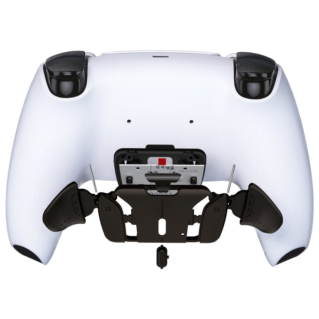eXtremeRate Turn RISE & RISE4 to RISE4 RMB Kit – Real Metal Buttons (RMB) Version K1 K2 K3 K4 Back Buttons Housing & Remap PCB Board for eXtremeRate RISE & RISE4 Remap kit, Compatible with PS5 Controller - Black eXtremeRate
