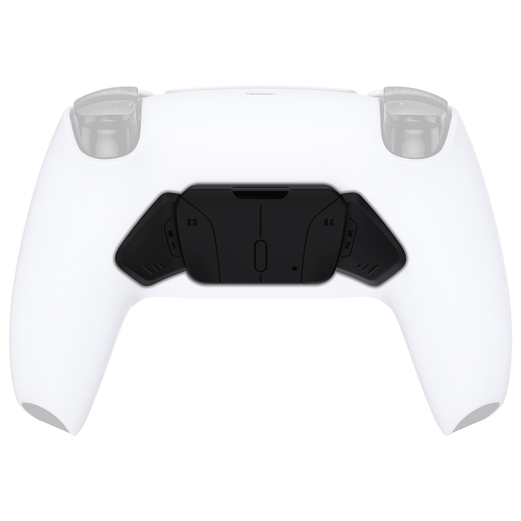 eXtremeRate Replacement Redesigned K1 K2 K3 K4 Back Buttons Housing Shell for eXtremeRate RISE4 Remap Kit, Compatible with PS5 Controller - Solid Black eXtremeRate