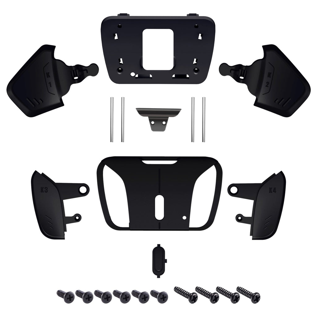 eXtremeRate Replacement Redesigned K1 K2 K3 K4 Back Buttons Housing Shell for eXtremeRate RISE4 Remap Kit, Compatible with PS5 Controller - Solid Black eXtremeRate