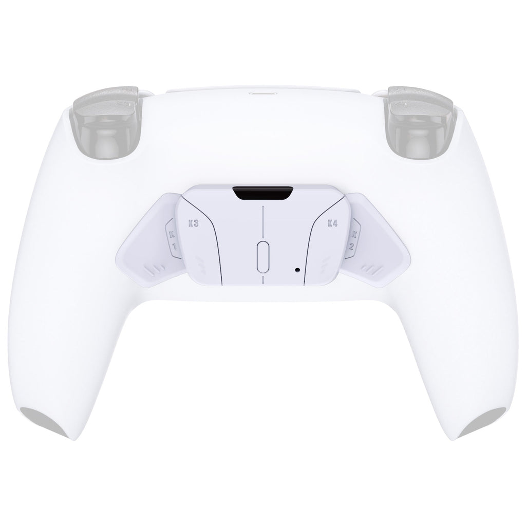 eXtremeRate Replacement Redesigned K1 K2 K3 K4 Back Buttons Housing Shell for eXtremeRate RISE4 Remap Kit, Compatible with PS5 Controller - Solid White eXtremeRate