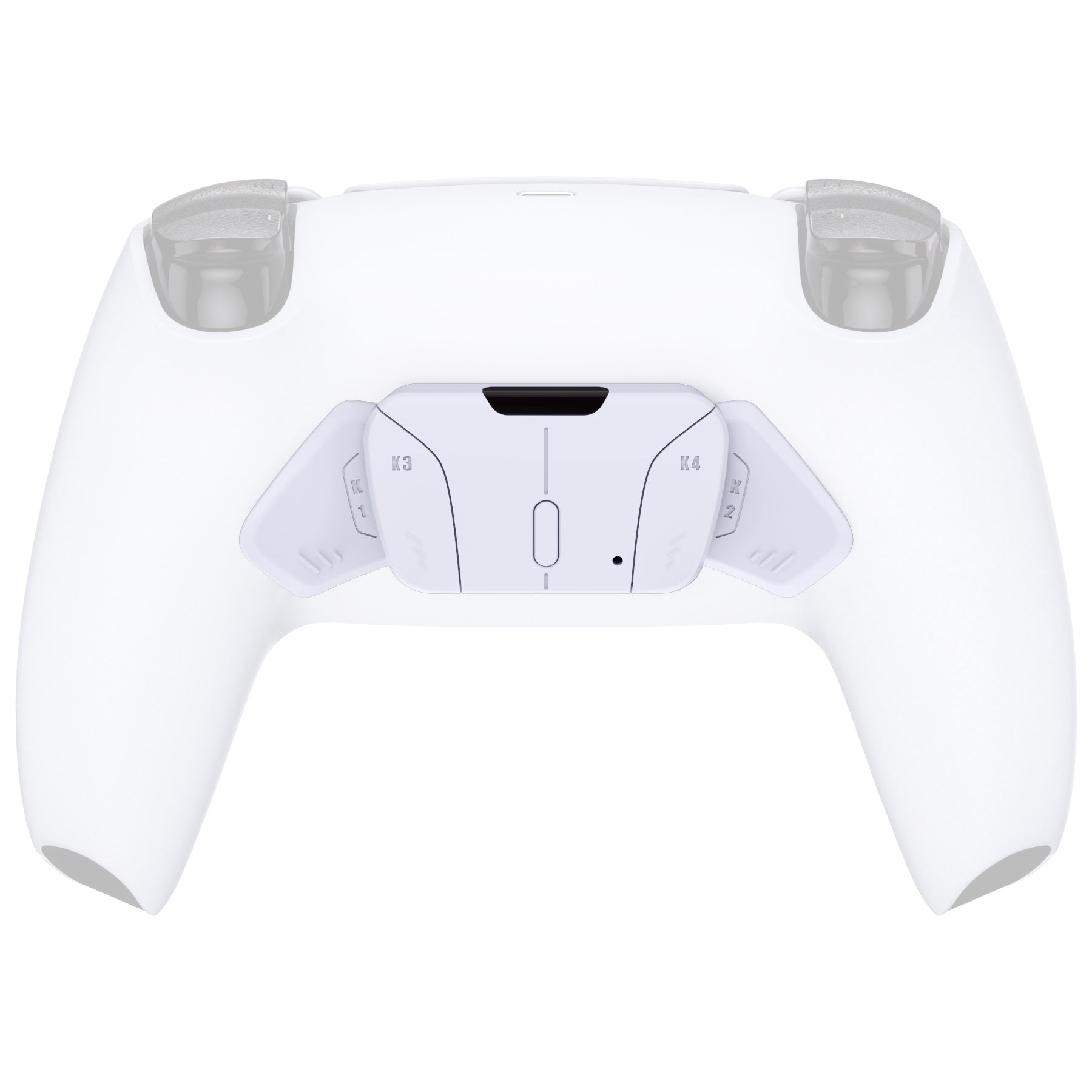 eXtremeRate Replacement Redesigned K1 K2 K3 K4 Back Buttons Housing Shell for eXtremeRate RISE4 Remap Kit, Compatible with PS5 Controller - Solid White eXtremeRate