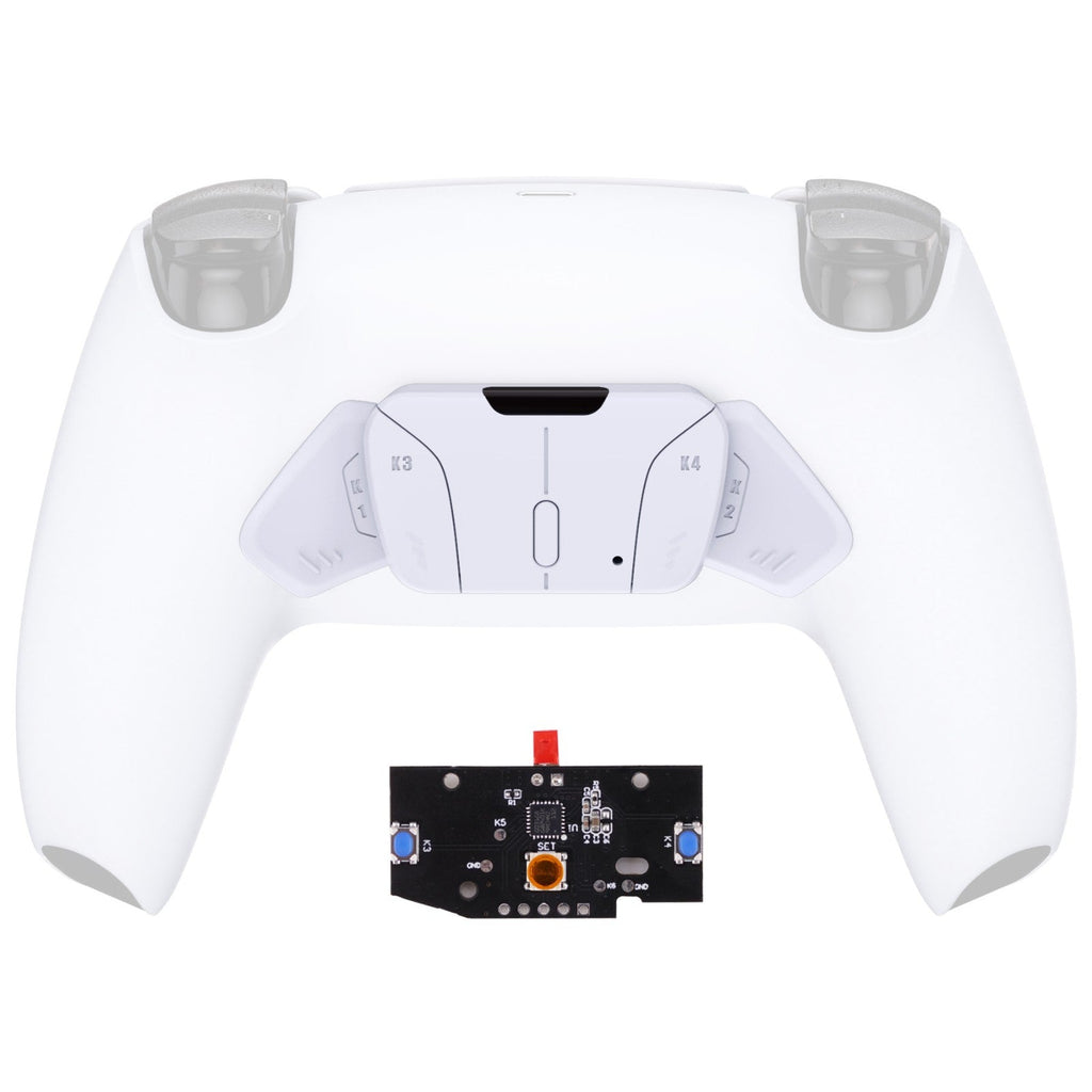 eXtremeRate Turn RISE to RISE4 Kit – Redesigned K1 K2 K3 K4 Back Buttons Housing & Remap PCB Board for eXtremeRate RISE & RISE4 Remap kit, Compatible with PS5 Controller - White eXtremeRate