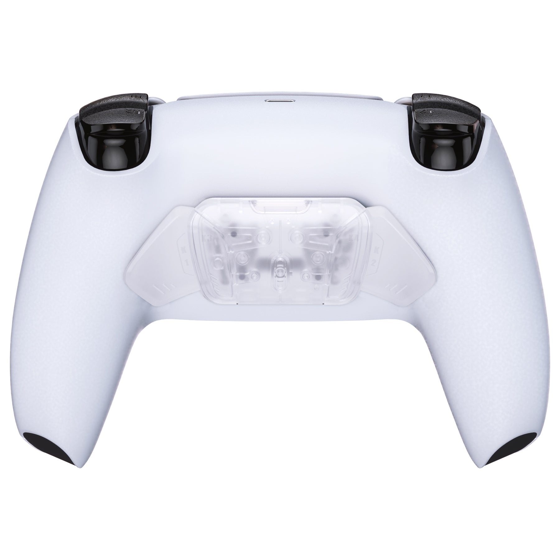 eXtremeRate Replacement Redesigned K1 K2 K3 K4 Back Buttons Housing Shell for eXtremeRate RISE4 Remap Kit, Compatible with PS5 Controller - Transparent Clear eXtremeRate