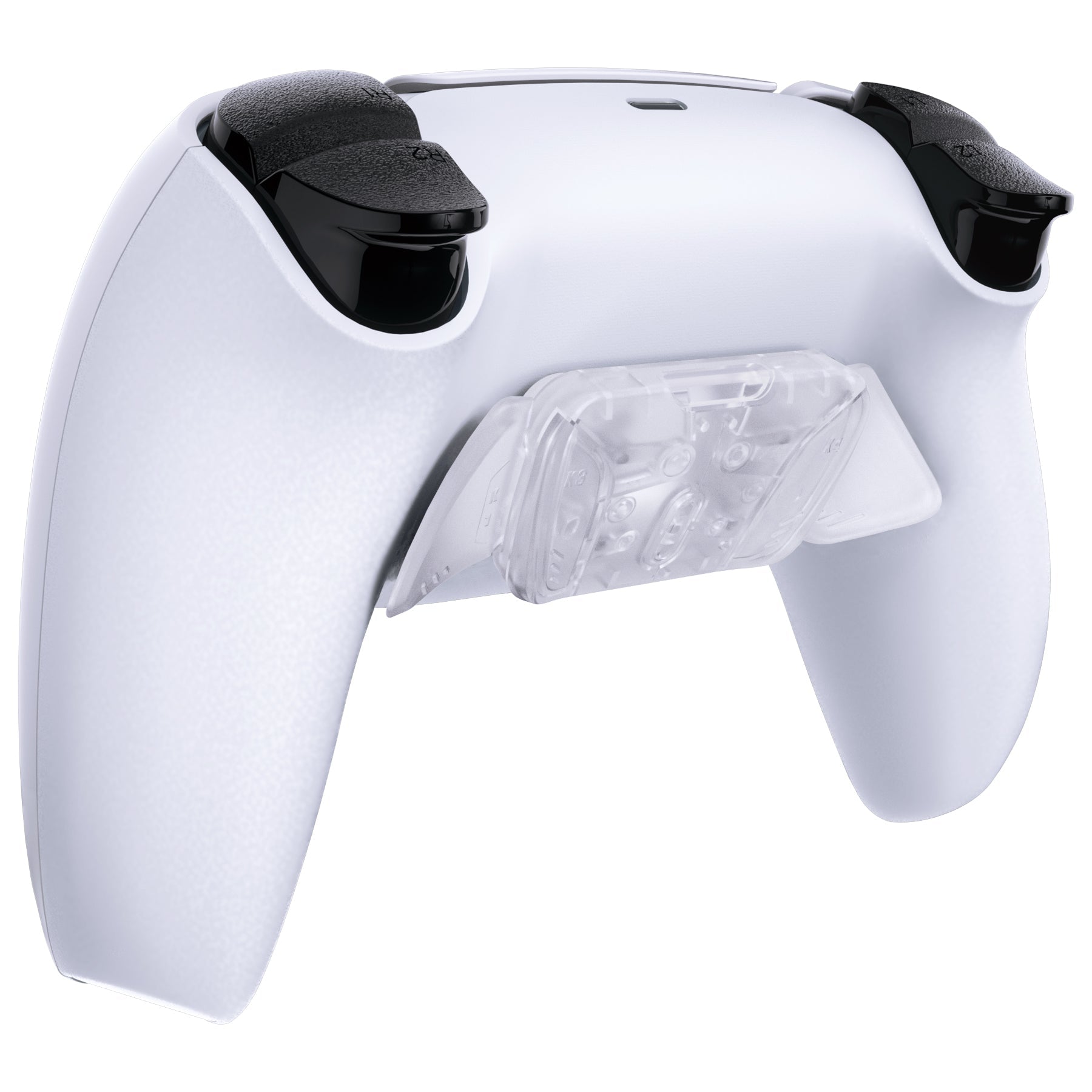 eXtremeRate Replacement Redesigned K1 K2 K3 K4 Back Buttons Housing Shell for eXtremeRate RISE4 Remap Kit, Compatible with PS5 Controller - Transparent Clear eXtremeRate
