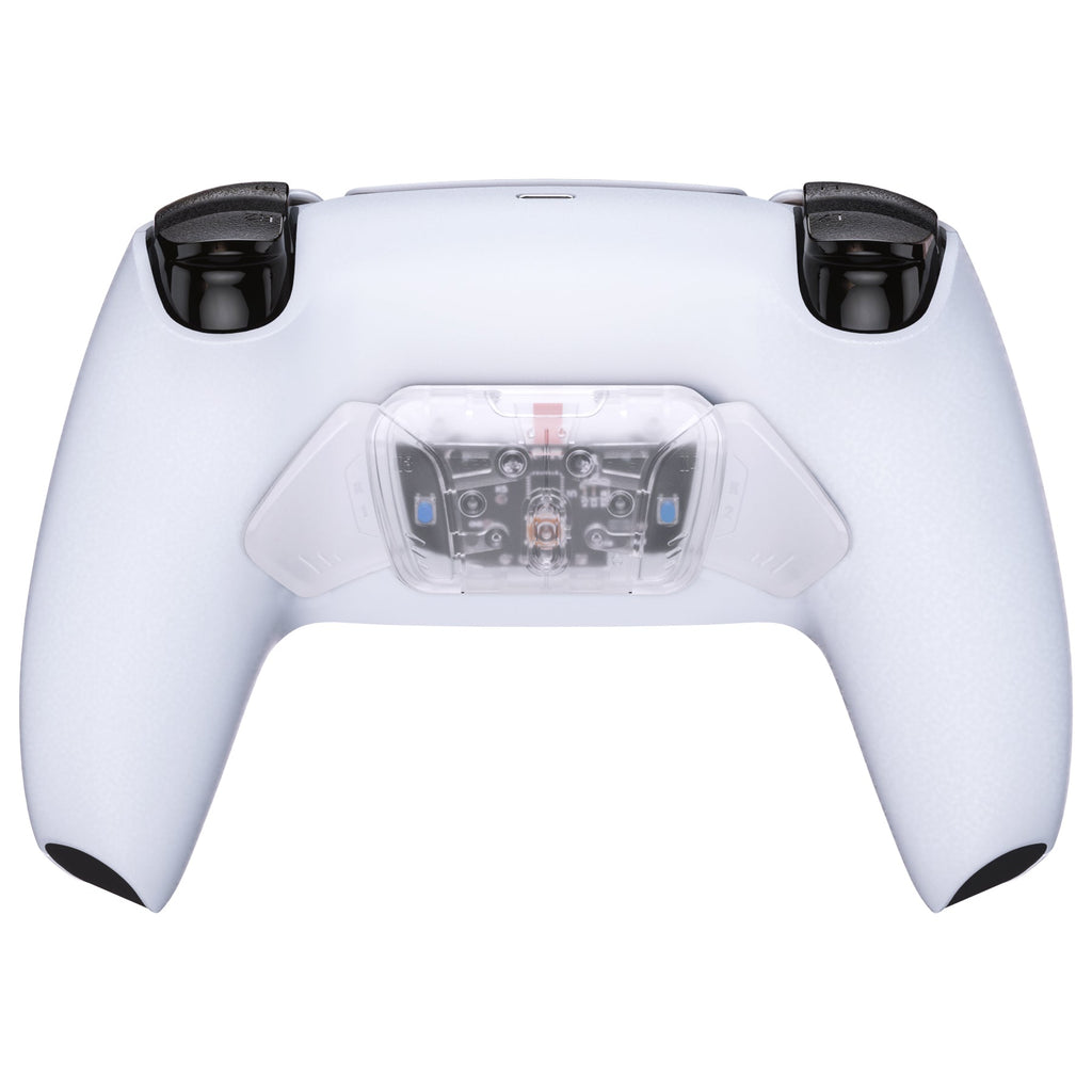 eXtremeRate Turn RISE to RISE4 Kit – Redesigned K1 K2 K3 K4 Back Buttons Housing & Remap PCB Board for eXtremeRate RISE & RISE4 Remap kit, Compatible with PS5 Controller - Transparent Clear eXtremeRate