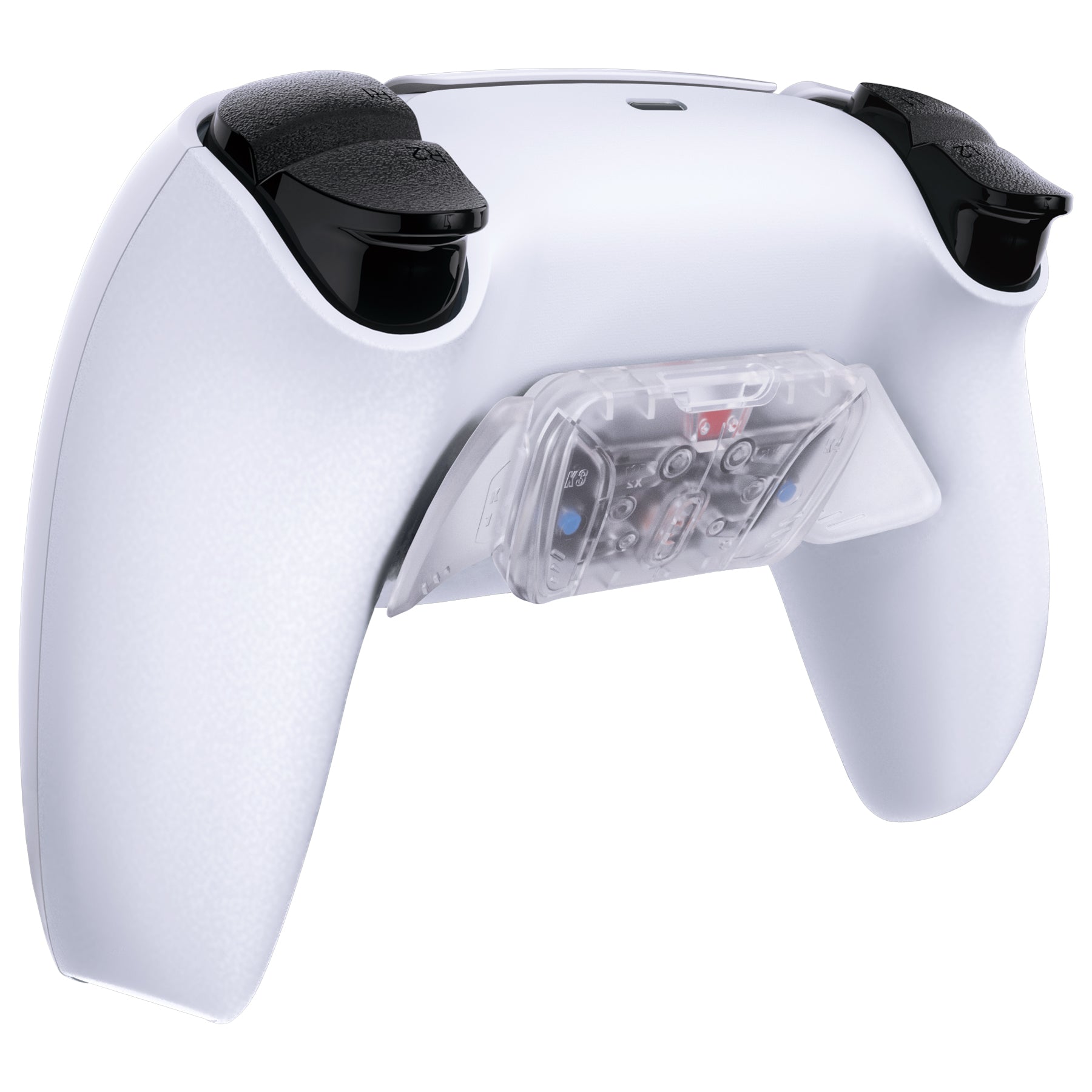 eXtremeRate Turn RISE to RISE4 Kit – Redesigned K1 K2 K3 K4 Back Buttons Housing & Remap PCB Board for eXtremeRate RISE & RISE4 Remap kit, Compatible with PS5 Controller - Transparent Clear eXtremeRate