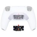 eXtremeRate Turn RISE to RISE4 Kit – Redesigned K1 K2 K3 K4 Back Buttons Housing & Remap PCB Board for eXtremeRate RISE & RISE4 Remap kit, Compatible with PS5 Controller - Transparent Clear eXtremeRate