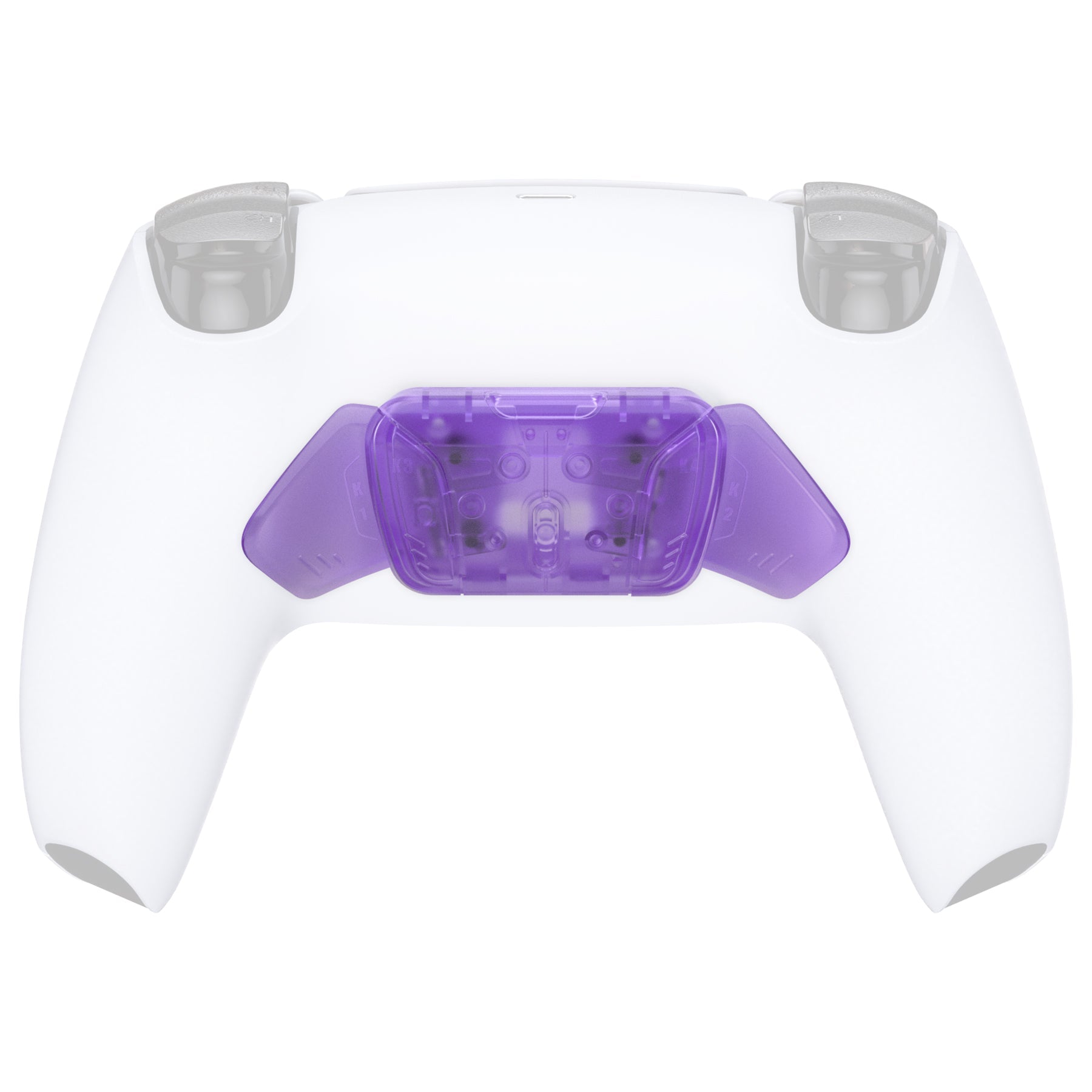 eXtremeRate Replacement Redesigned K1 K2 K3 K4 Back Buttons Housing Shell for eXtremeRate RISE4 Remap Kit, Compatible with PS5 Controller - Clear Atomic Purple eXtremeRate